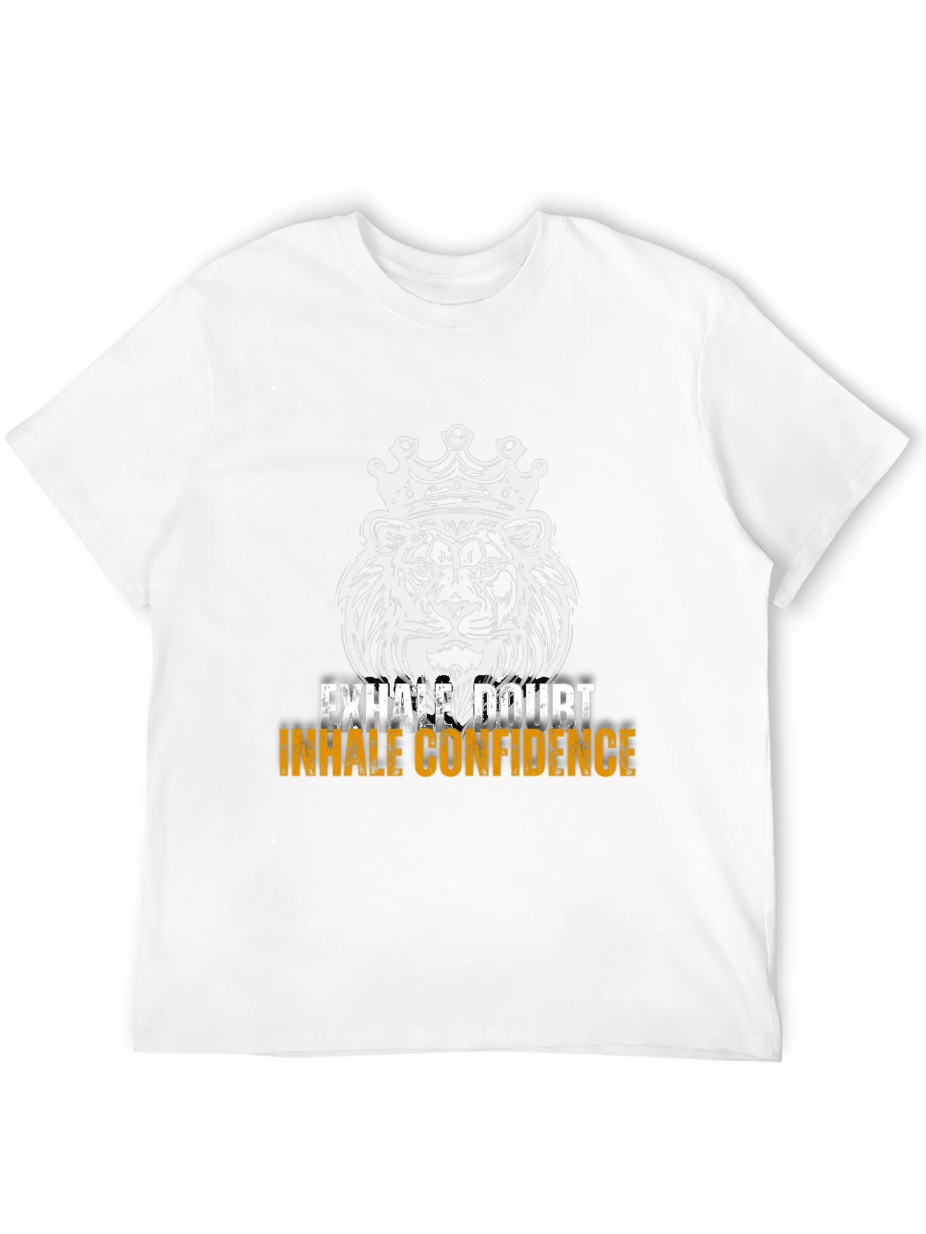 Lion Crown Graphic Tee - Exhale Doubt Inhale Confidence