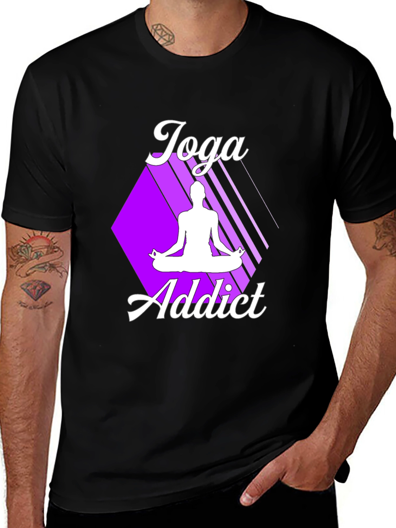 Yoga Addict Graphic Tee - Black T-Shirt