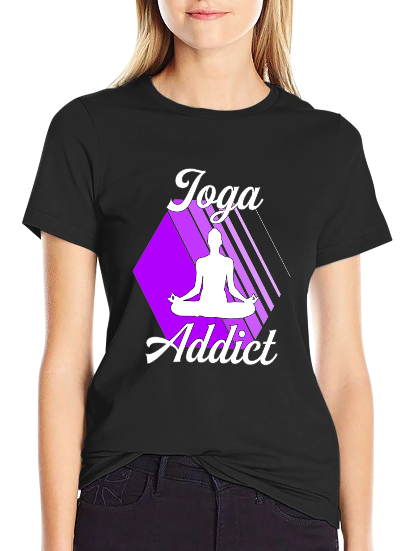 Yoga Addict Graphic Tee - Black T-Shirt