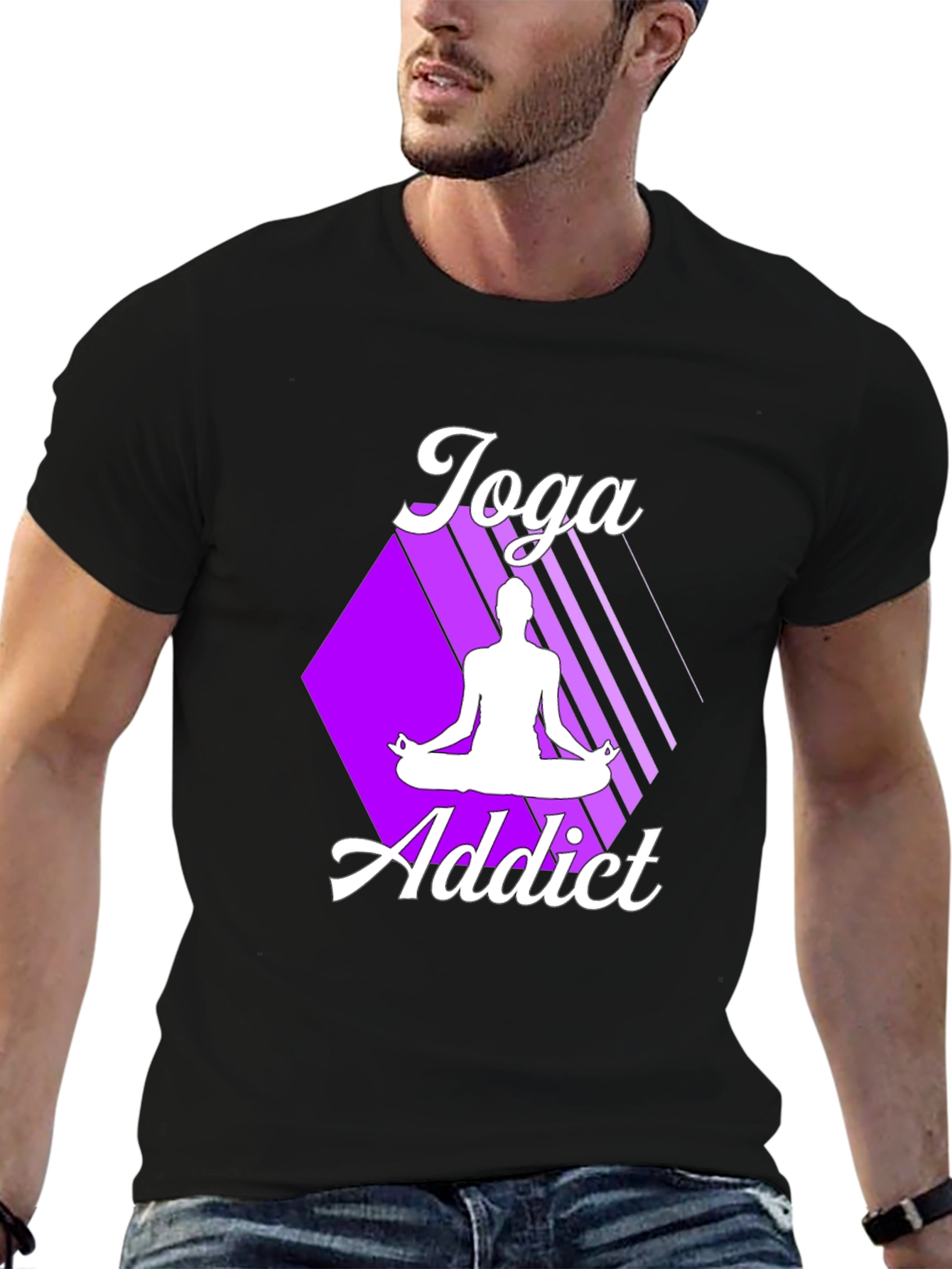 Yoga Addict Graphic Tee - Black T-Shirt