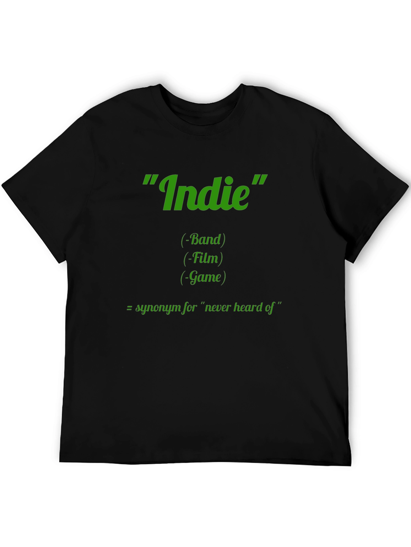 Indie Definition Graphic Tee - Band Film Game