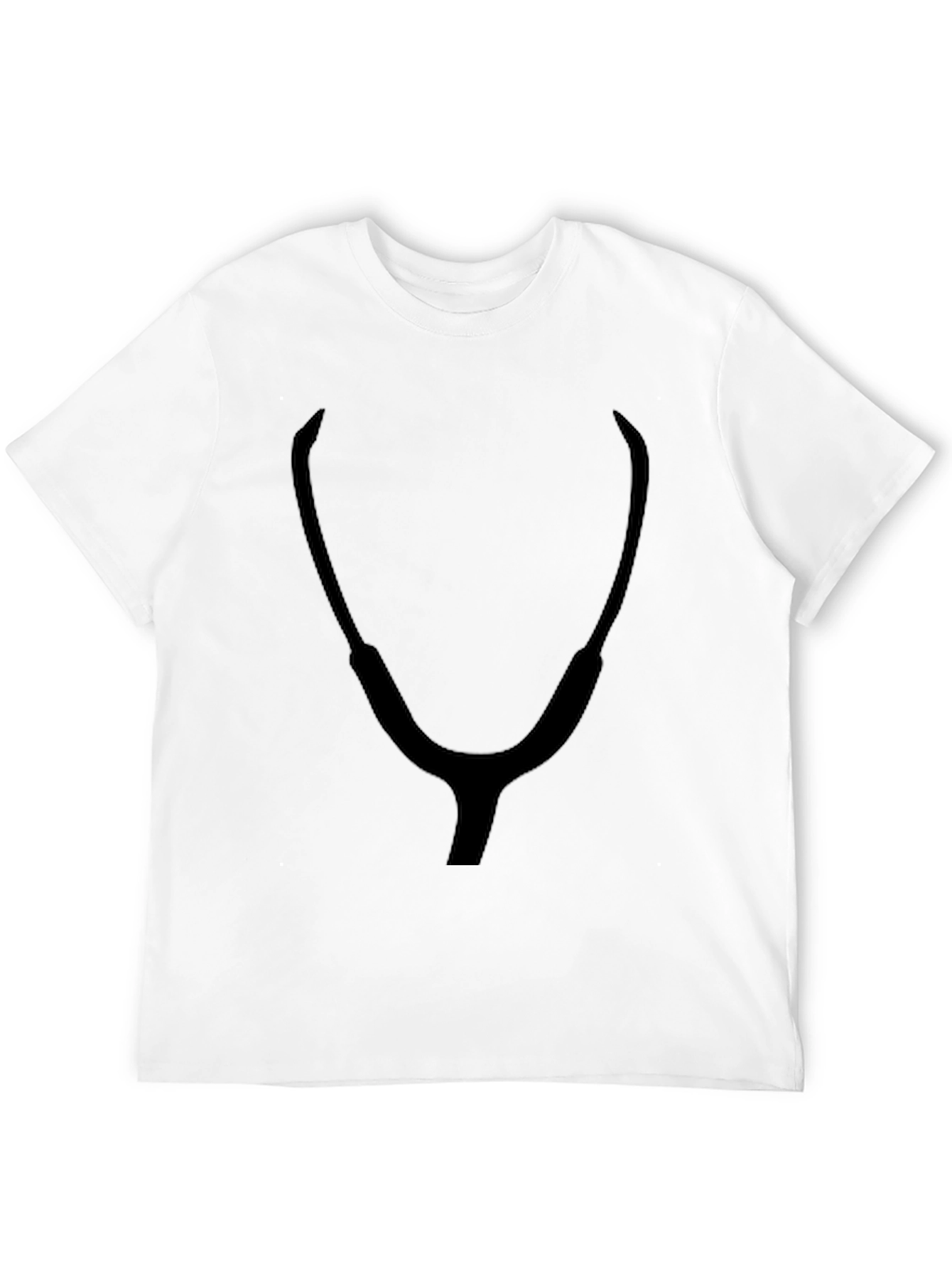 Minimalist Stethoscope Outline Tee - Medical Chic