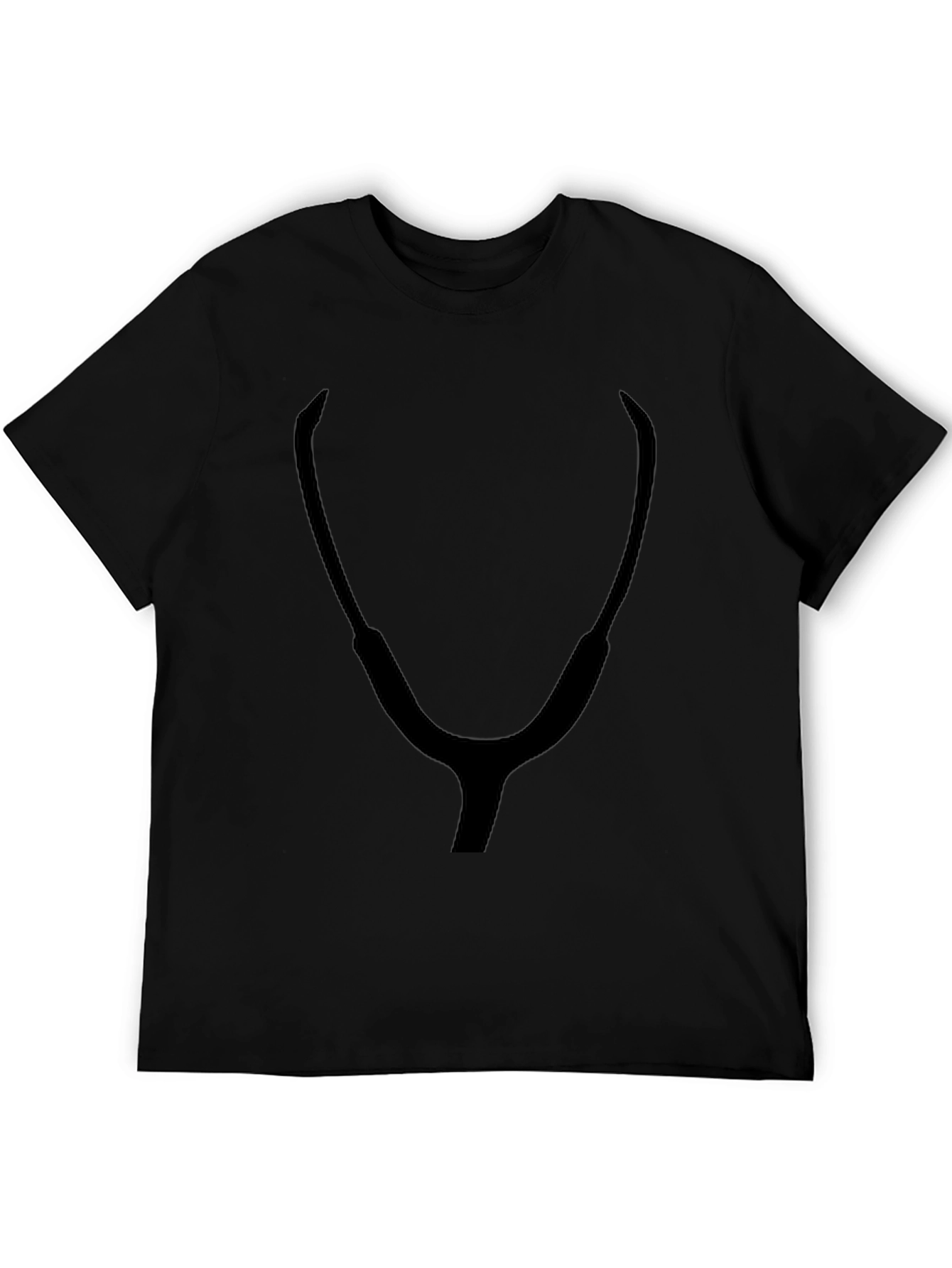 Minimalist Stethoscope Outline Tee - Medical Chic