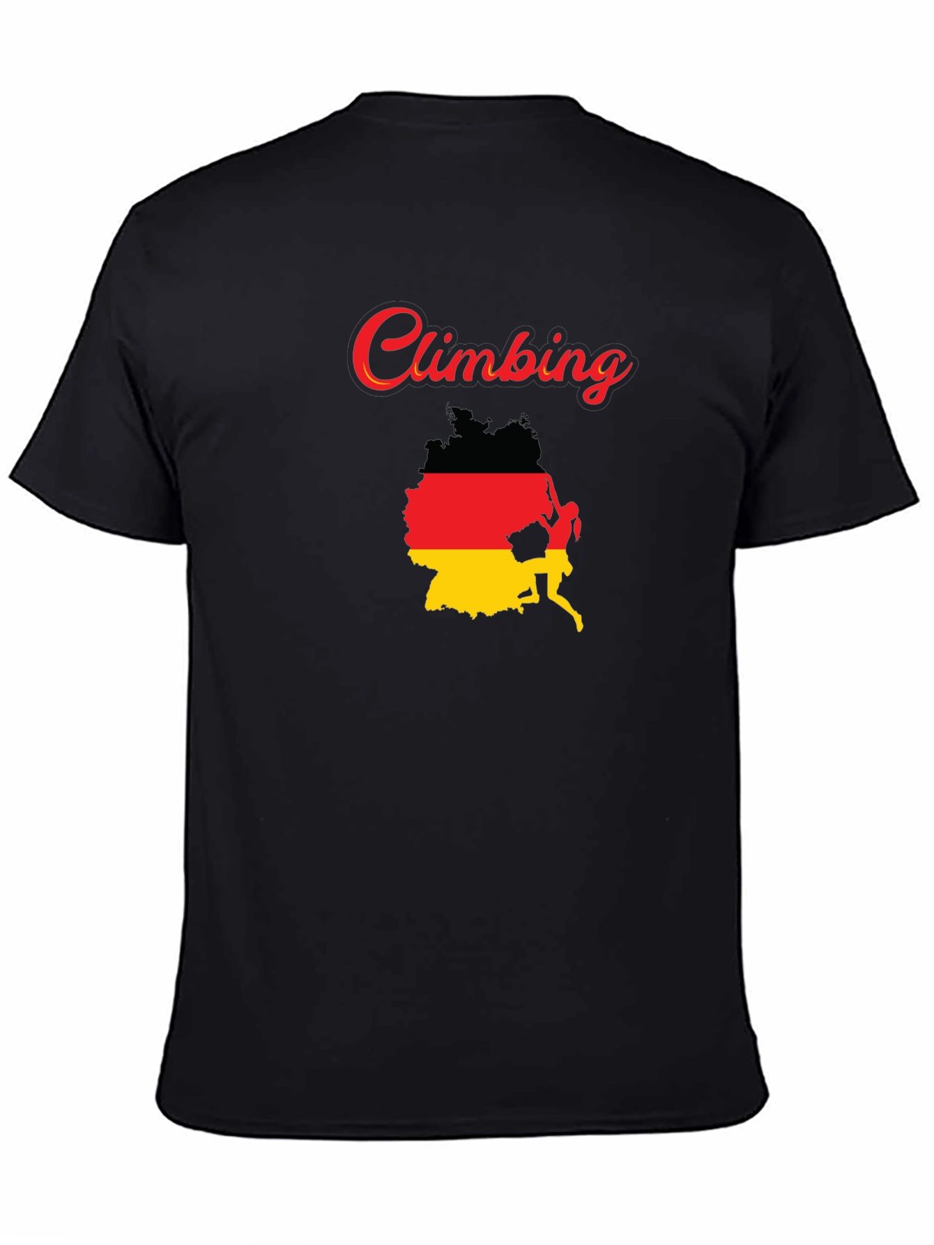 Climbing Germany Flag T-Shirt - Sporty Graphic Tee