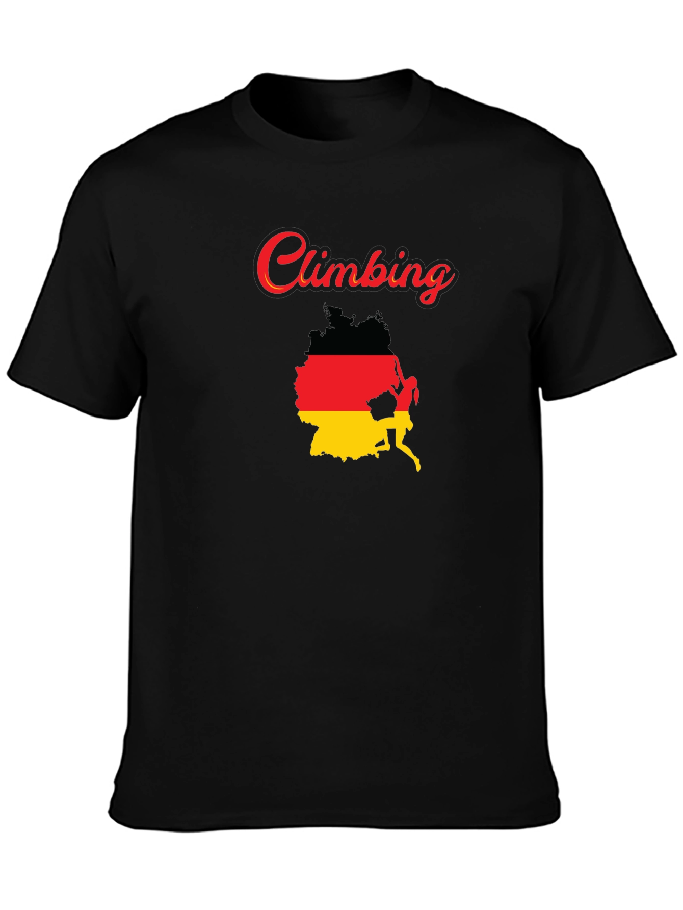Climbing Germany Flag T-Shirt - Sporty Graphic Tee