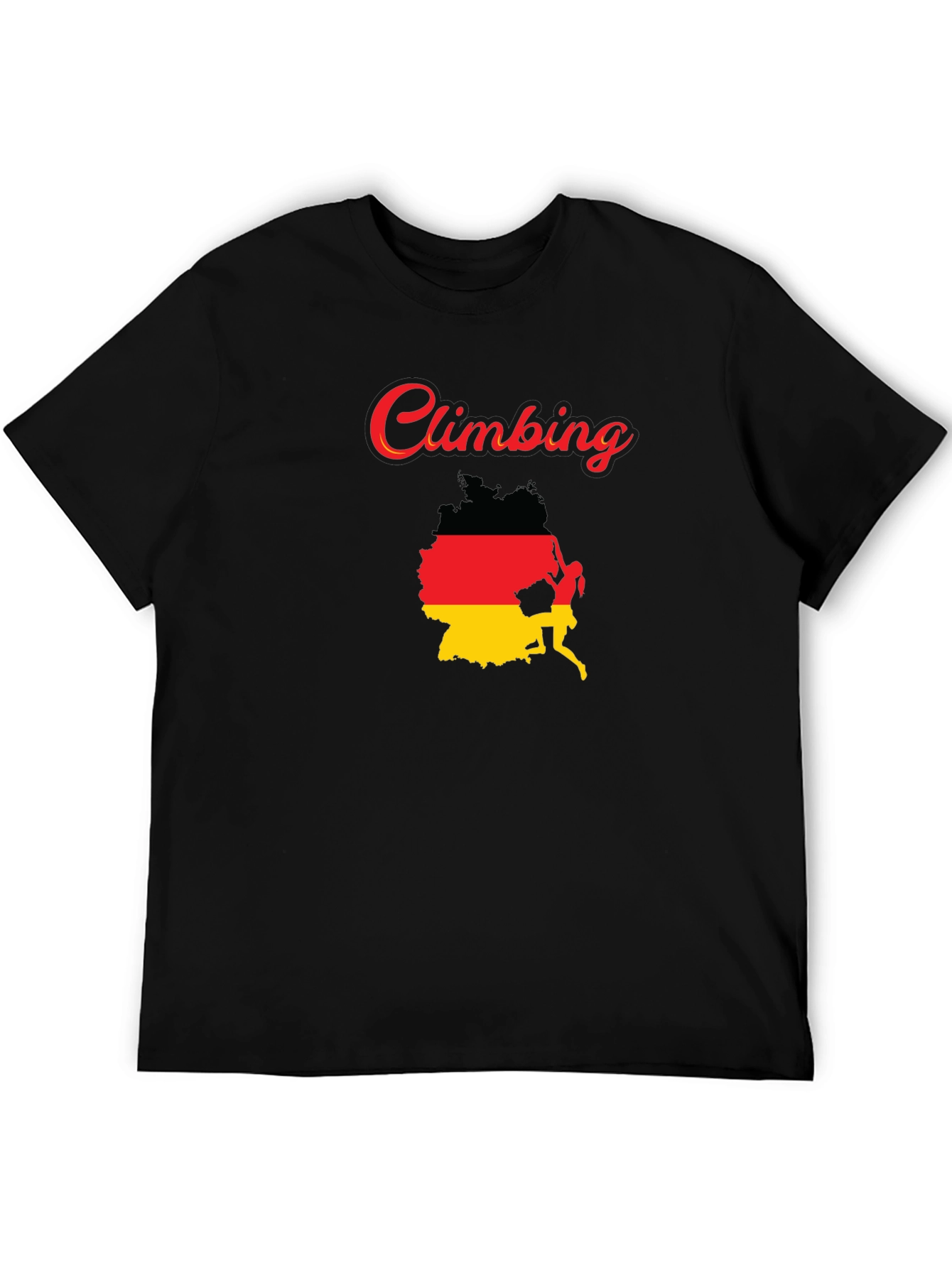 Climbing Germany Flag T-Shirt - Sporty Graphic Tee
