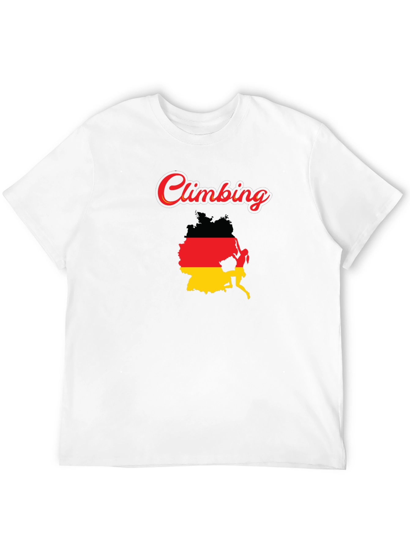 Climbing Germany Flag T-Shirt - Sporty Graphic Tee