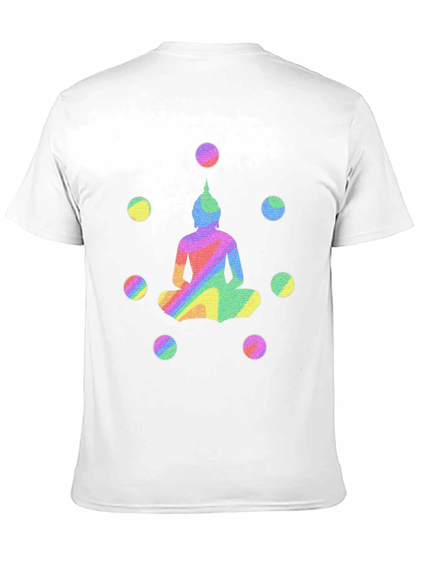 Rainbow Buddha Graphic Tee - Unisex Black T-Shirt