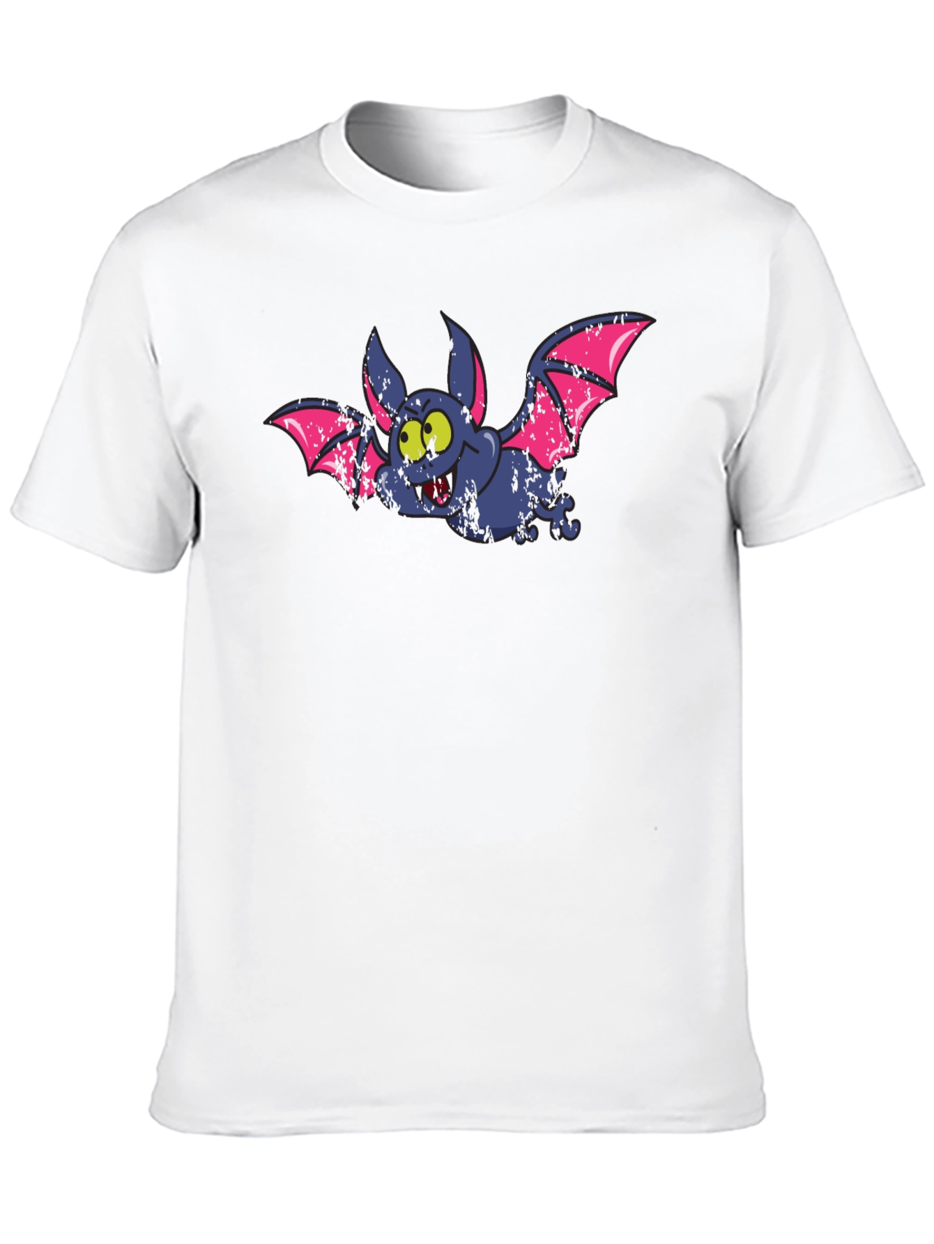 Cartoon Bat Black T-Shirt