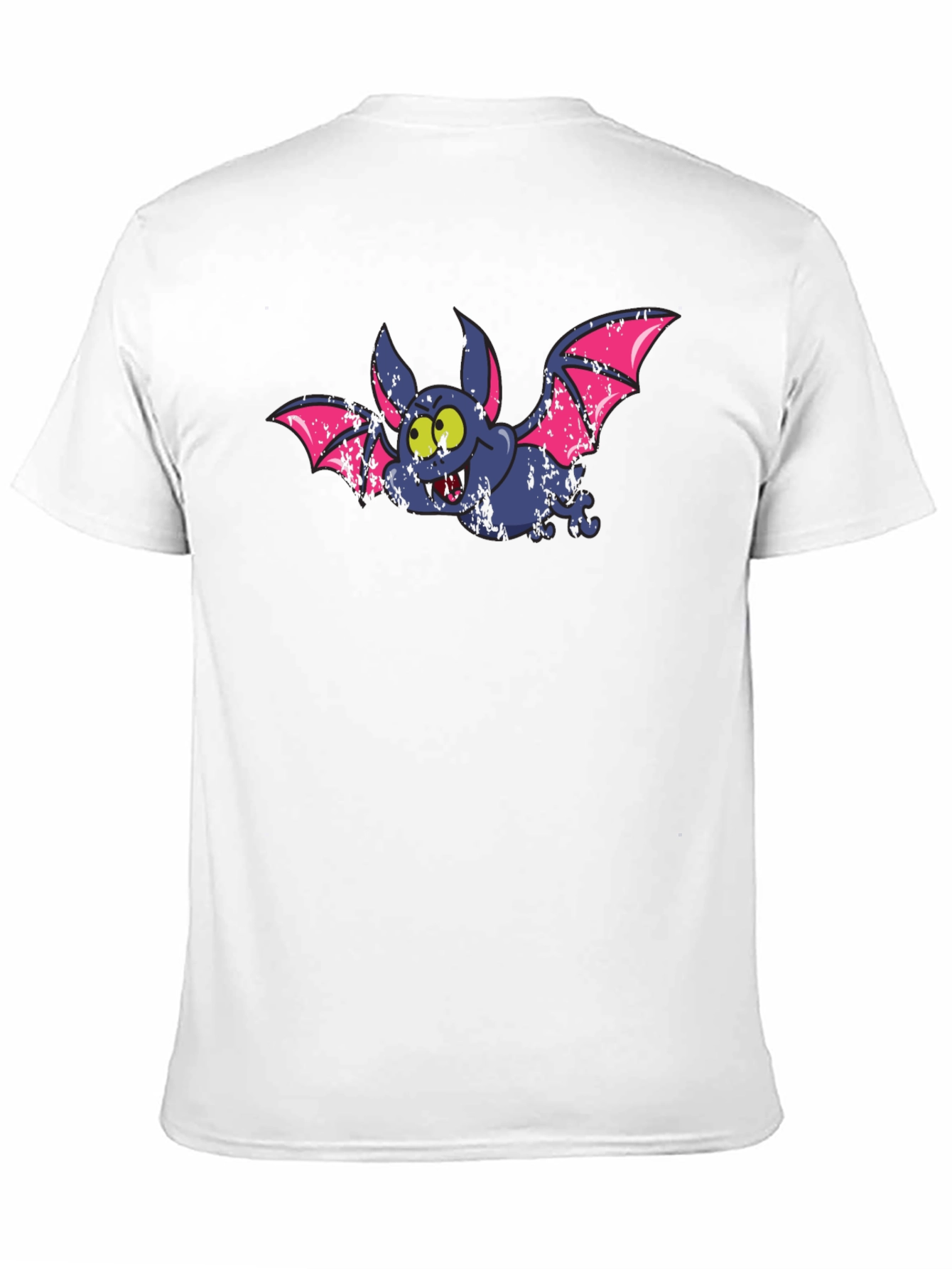Cartoon Bat Black T-Shirt