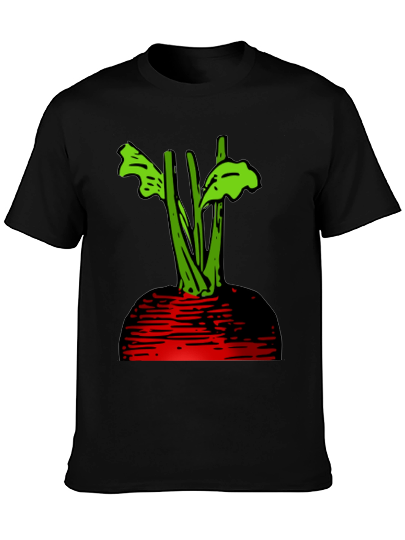 Beetroot Graphic T-Shirt - Black Casual Tee