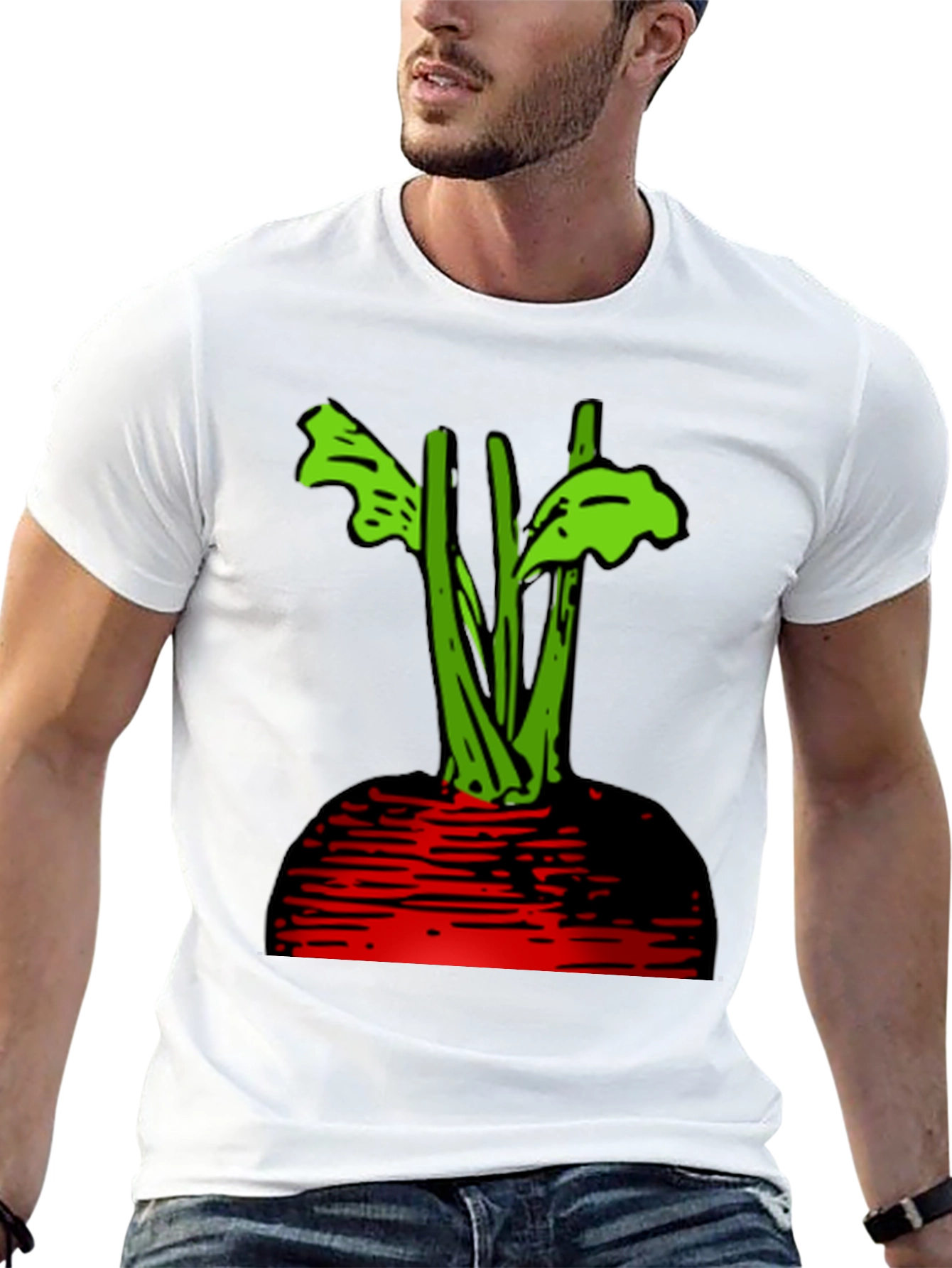 Beetroot Graphic T-Shirt - Black Casual Tee
