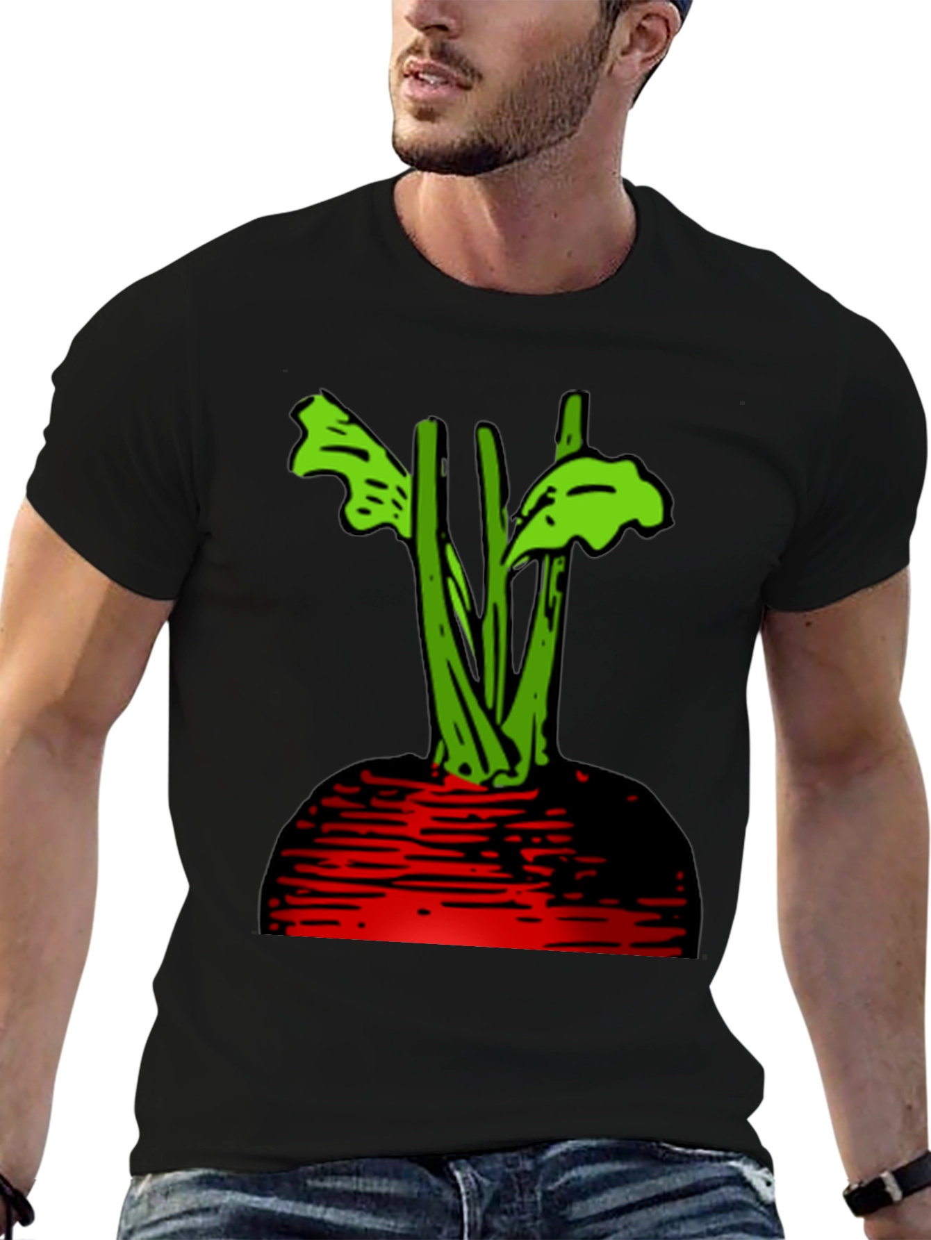 Beetroot Graphic T-Shirt - Black Casual Tee