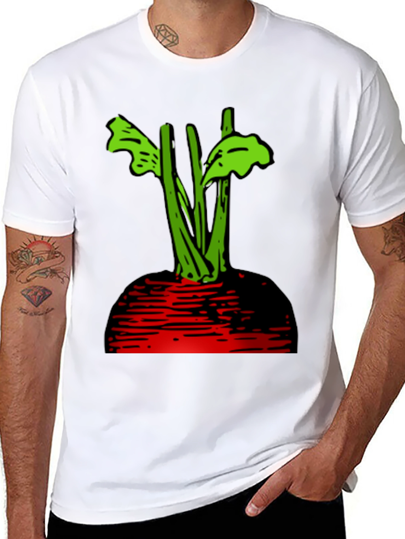 Beetroot Graphic T-Shirt - Black Casual Tee