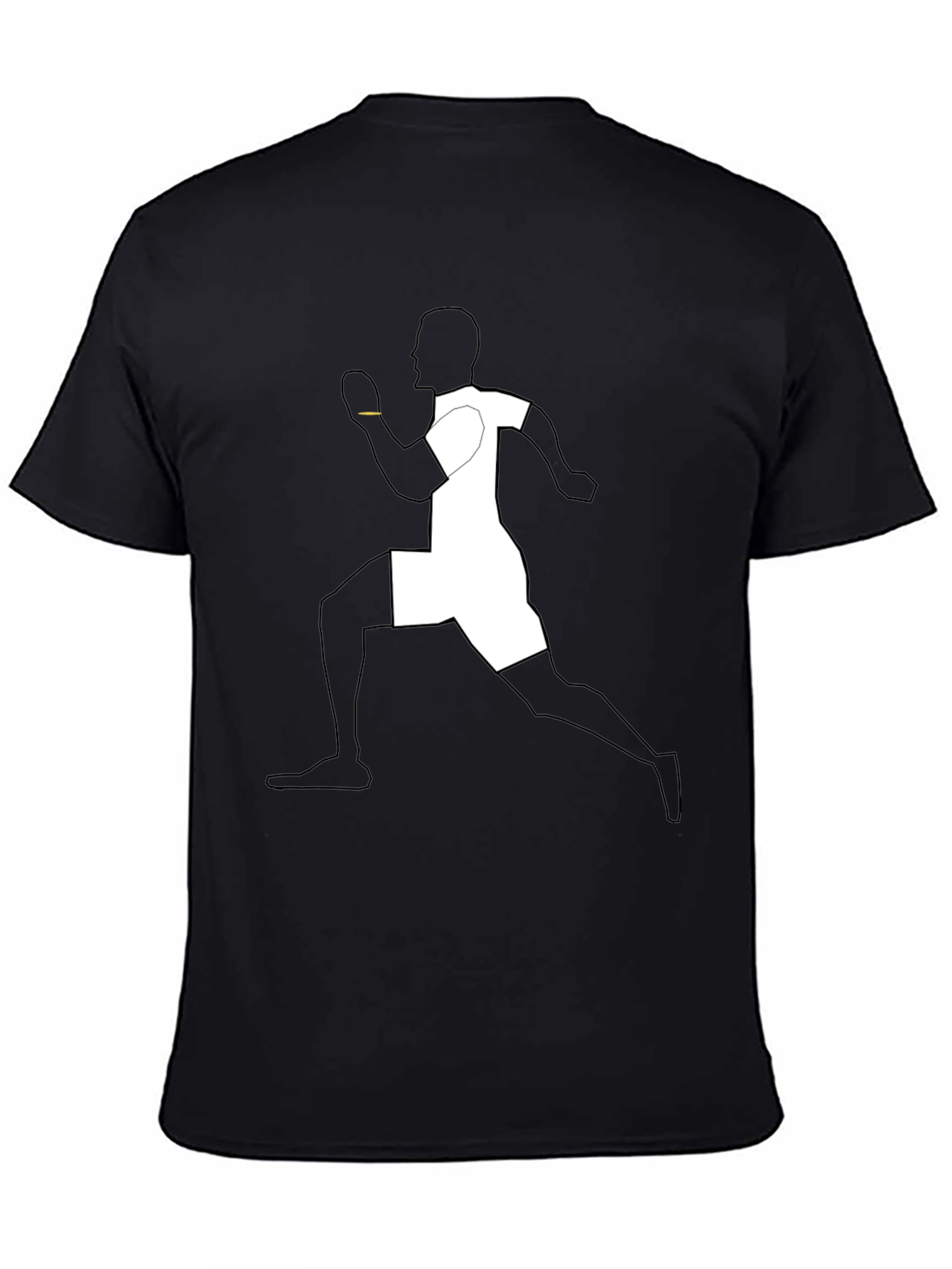 Mens Black Graphic Tee - Running Figure