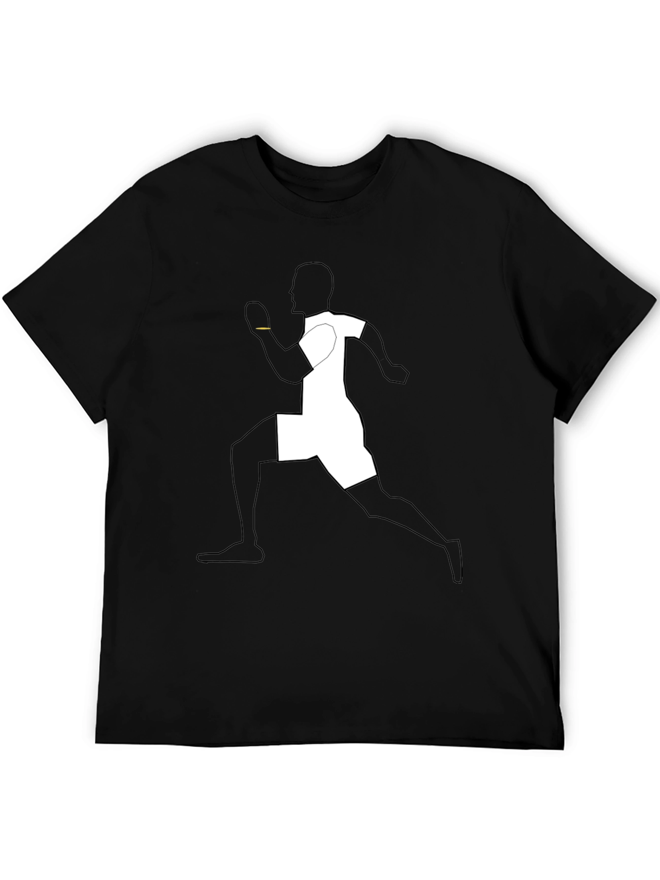 Mens Black Graphic Tee - Running Figure