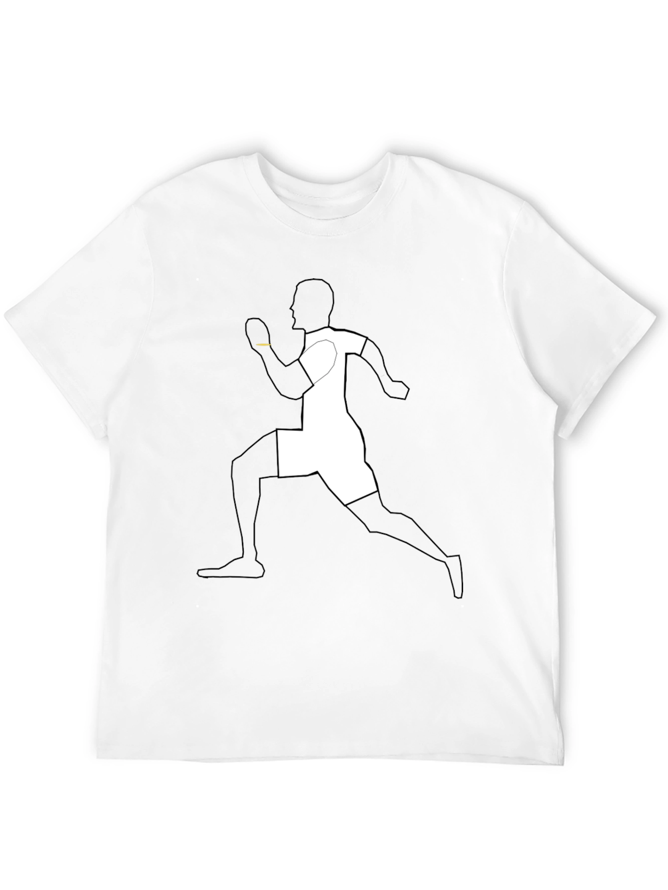 Mens Black Graphic Tee - Running Figure