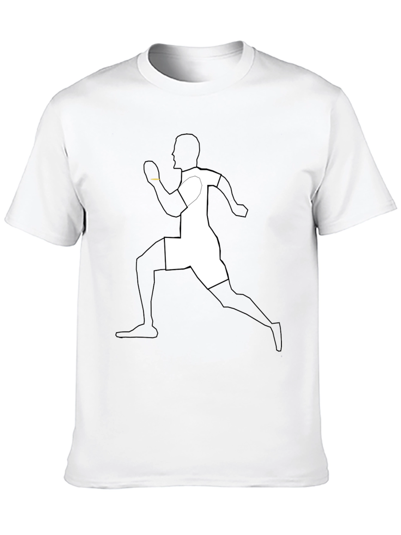 Mens Black Graphic Tee - Running Figure