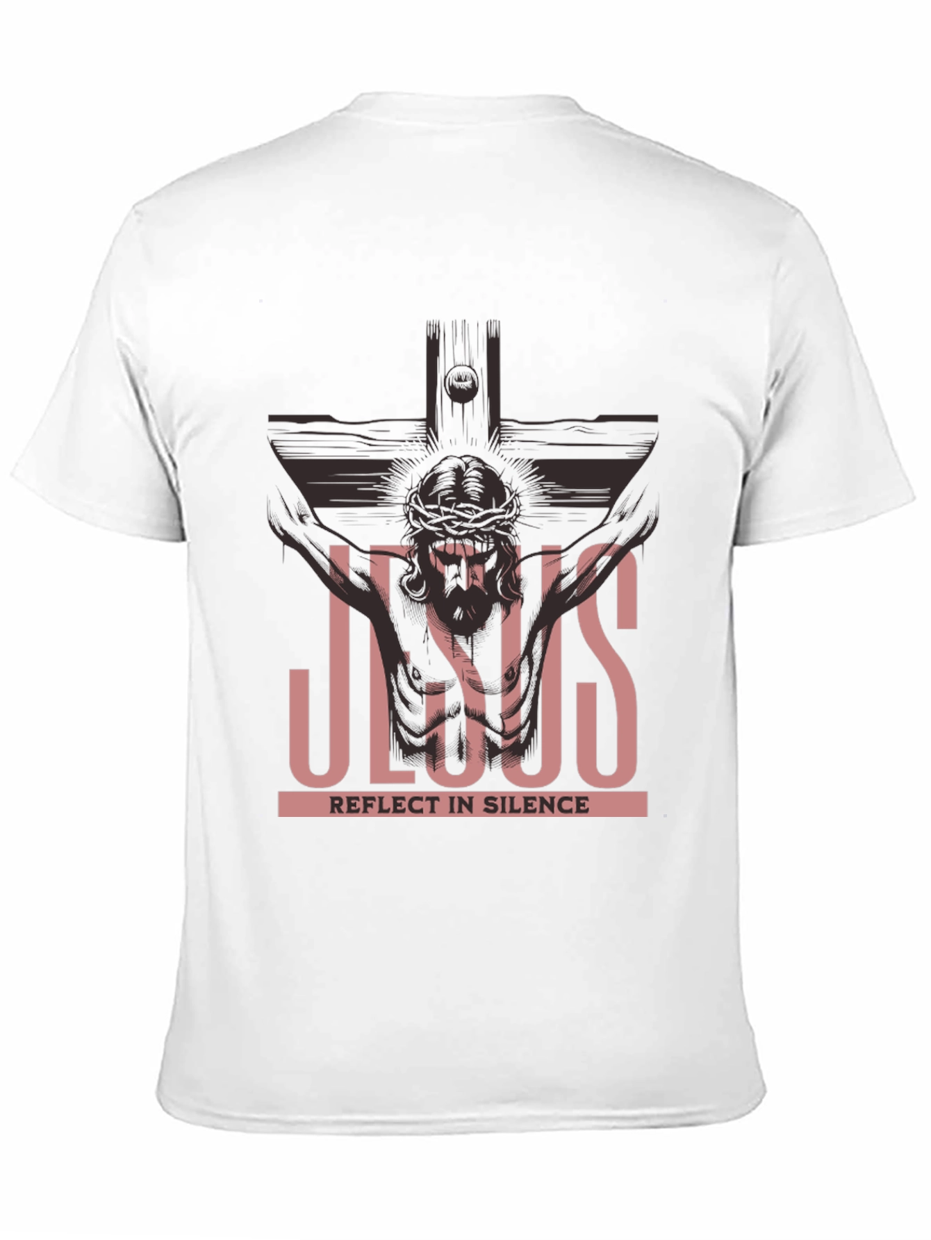 Jesus Reflect in Silence Graphic Tee - Black