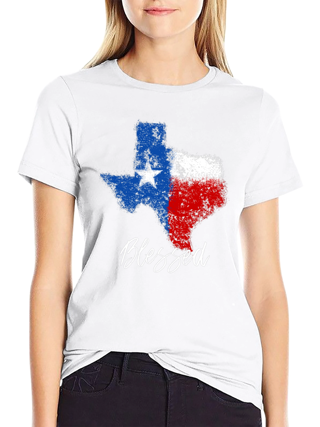 Blessed Texas Pride Graphic Tee - Black