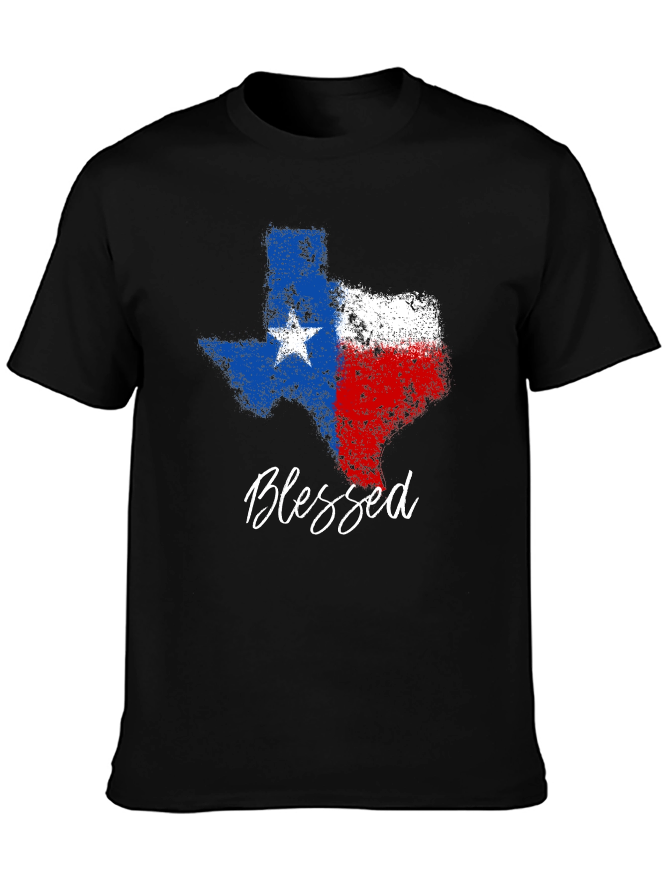 Blessed Texas Pride Graphic Tee - Black