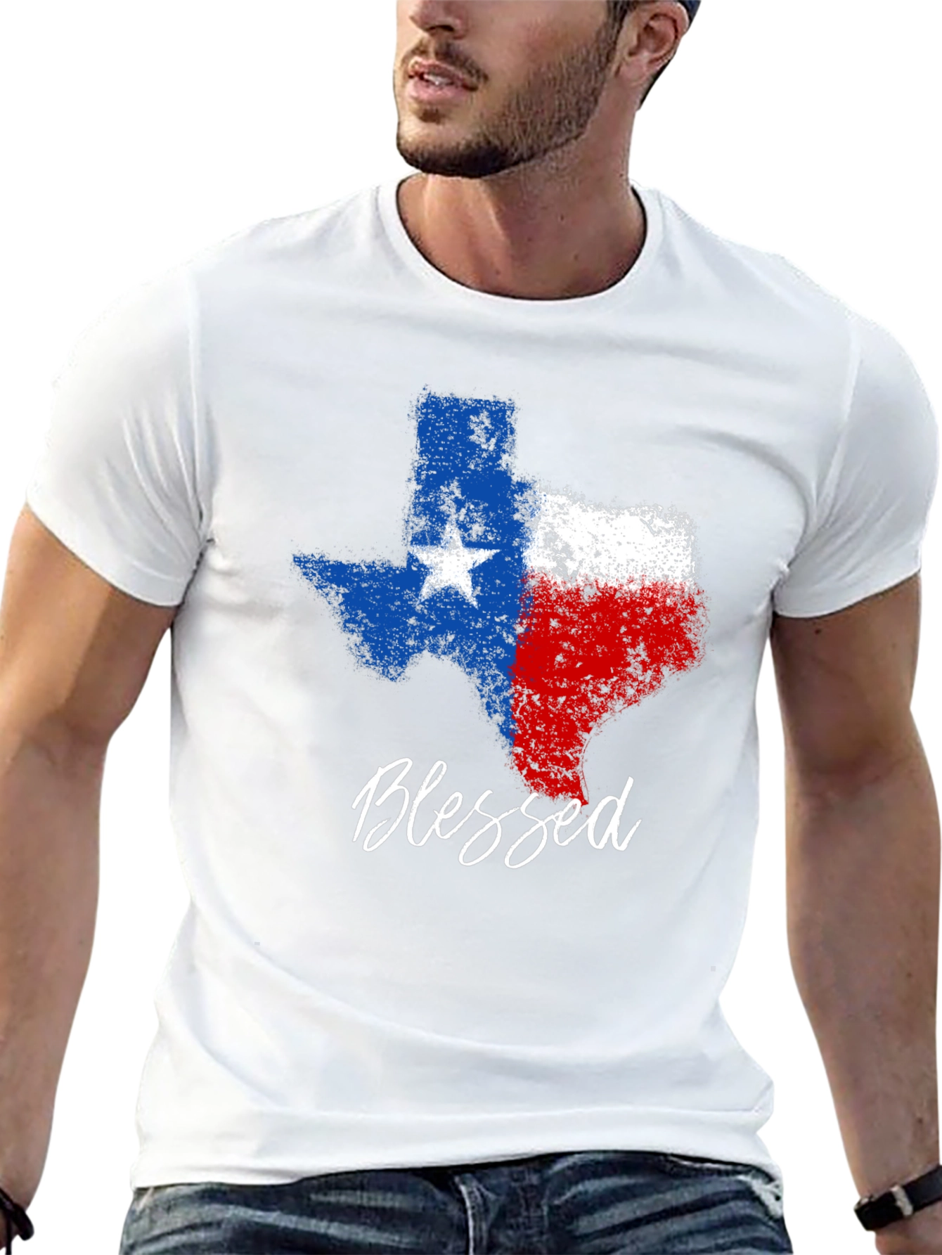 Blessed Texas Pride Graphic Tee - Black