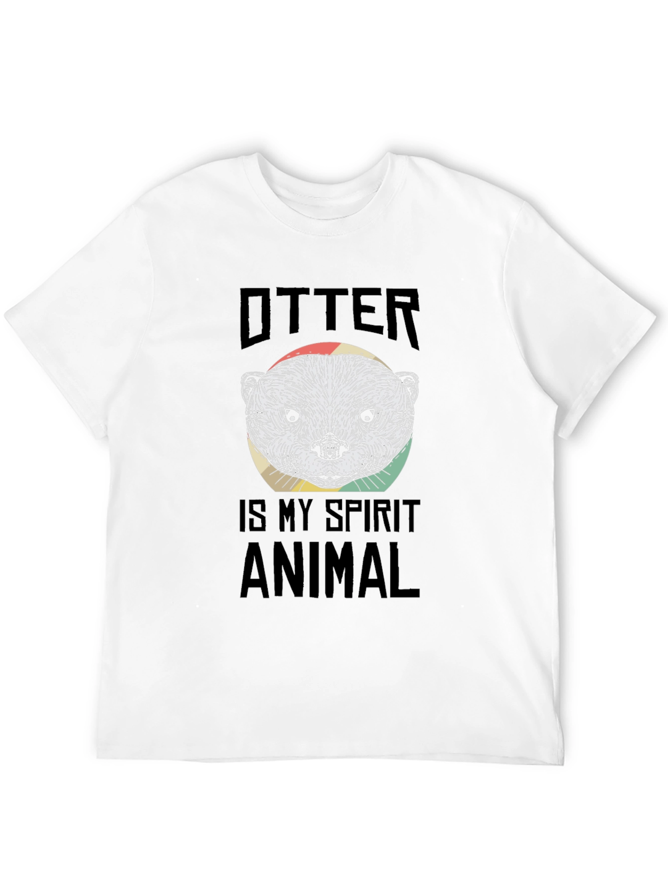 Otter Spirit Animal Black Graphic T-Shirt