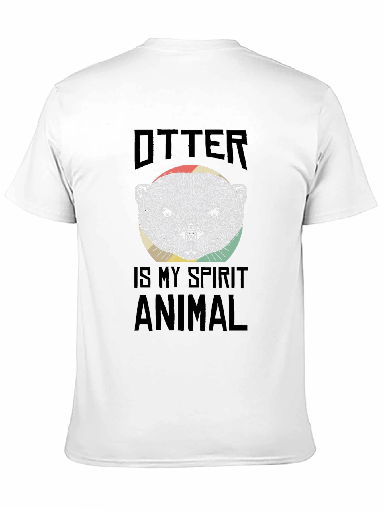 Otter Spirit Animal Black Graphic T-Shirt