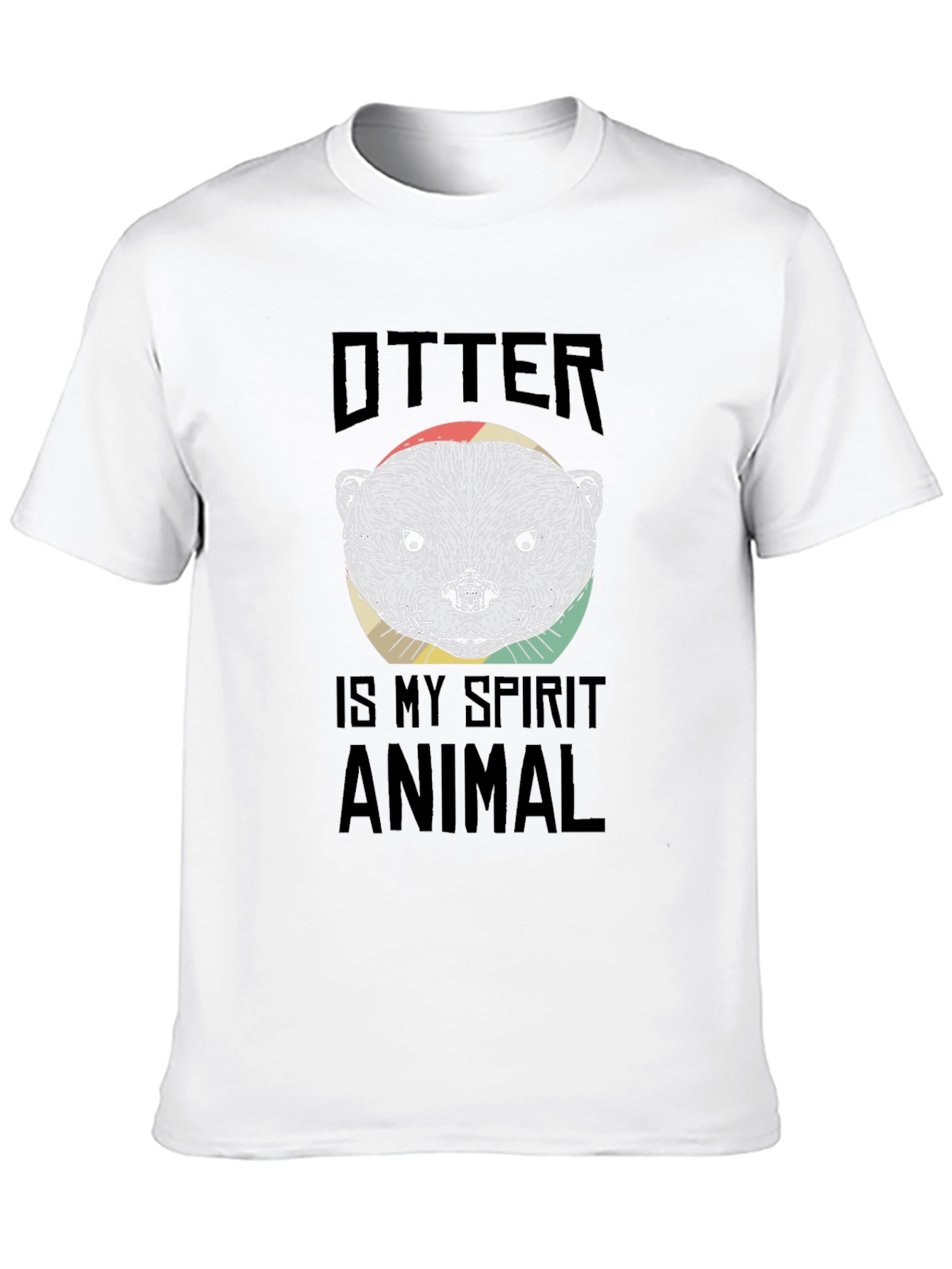 Otter Spirit Animal Black Graphic T-Shirt
