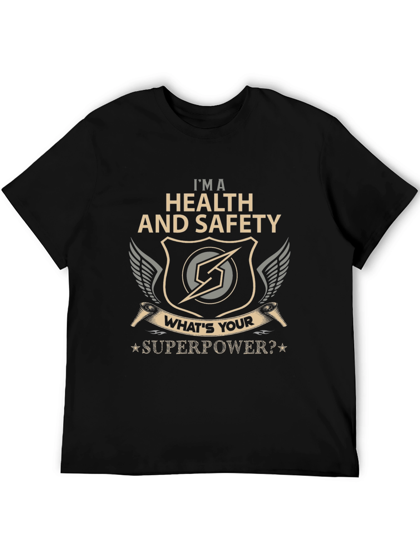Health and Safety Superpower T-Shirt - Black