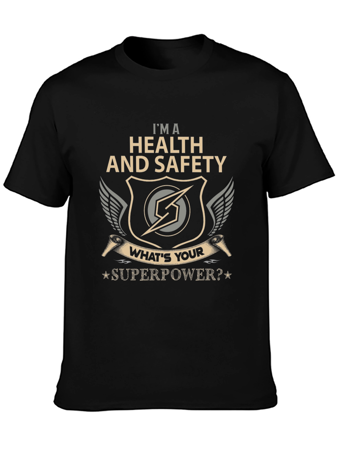 Health and Safety Superpower T-Shirt - Black