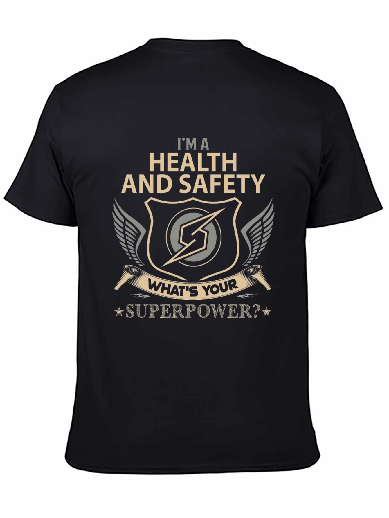 Health and Safety Superpower T-Shirt - Black