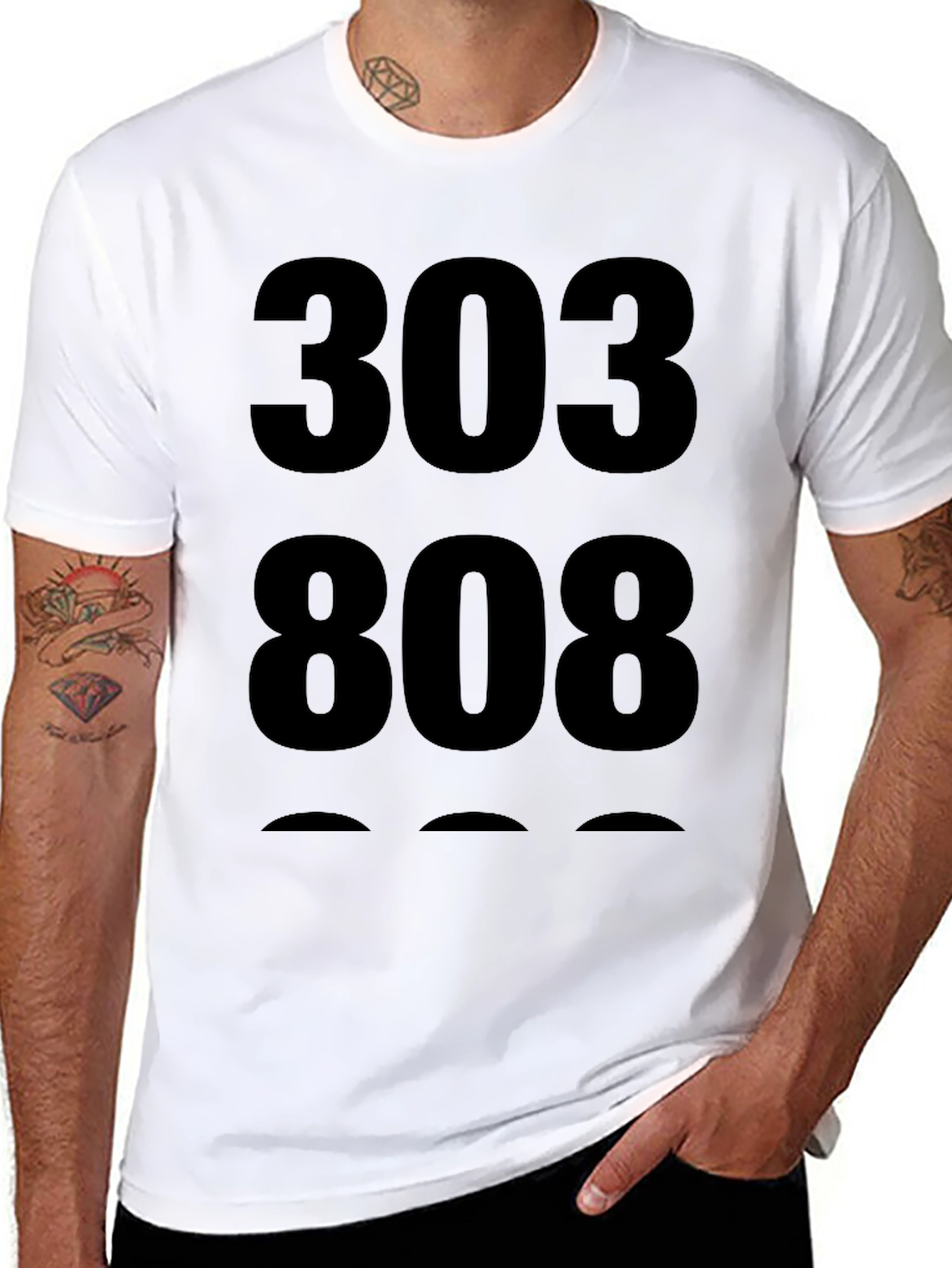 303 808 Black Graphic Tee - Music Producer Shirt
