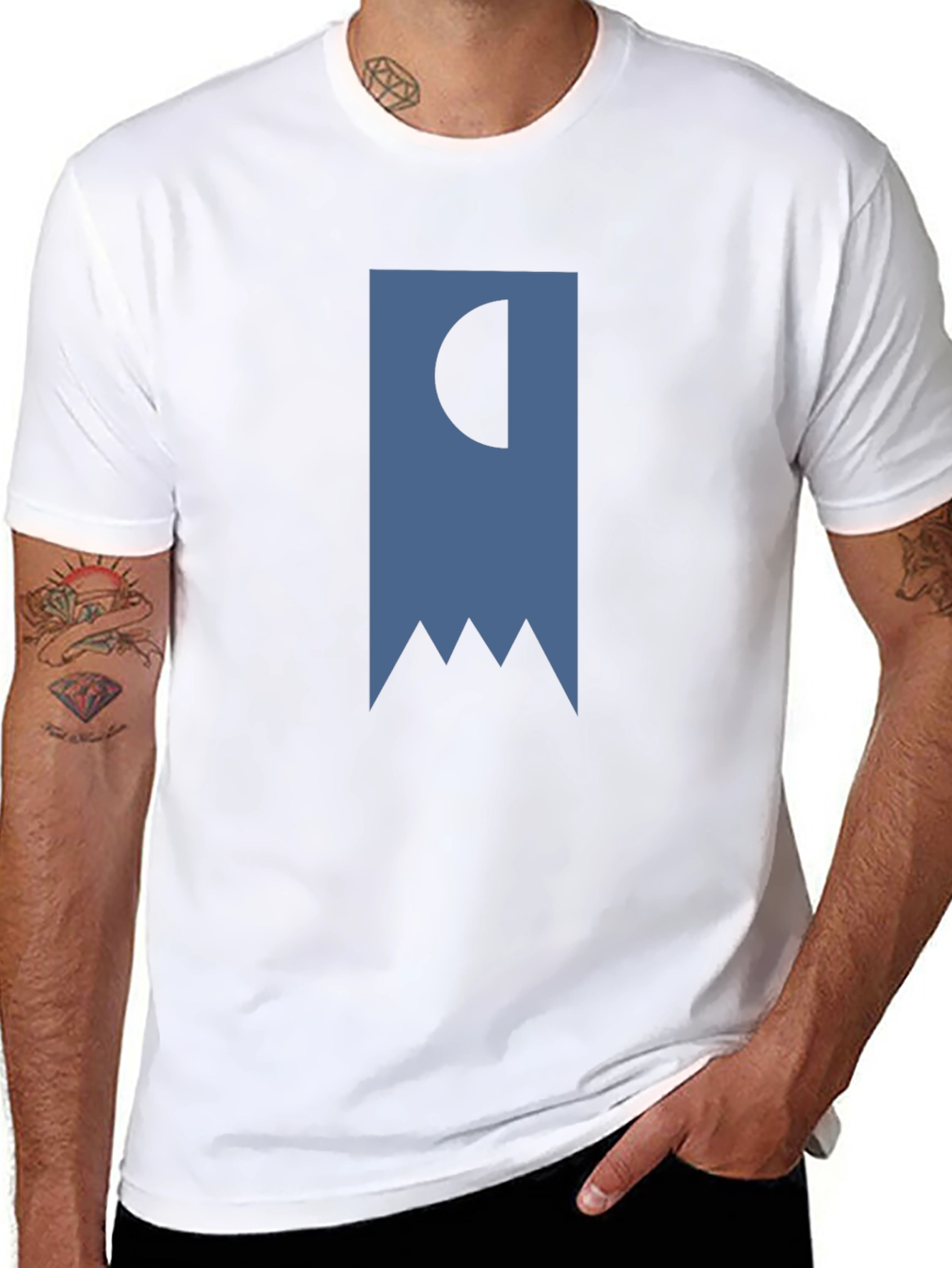 Abstract Banner Graphic T-Shirt - Black