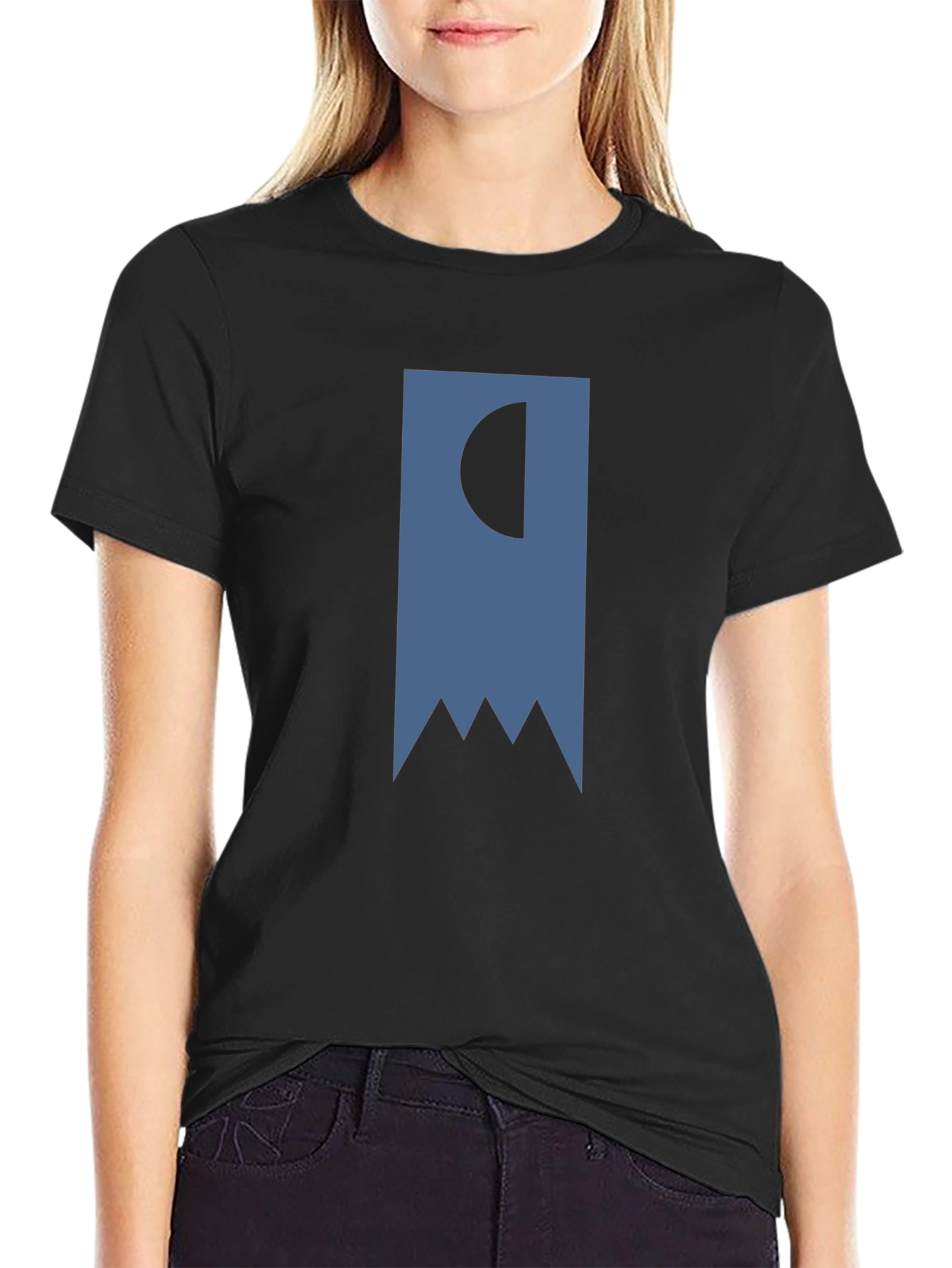 Abstract Banner Graphic T-Shirt - Black