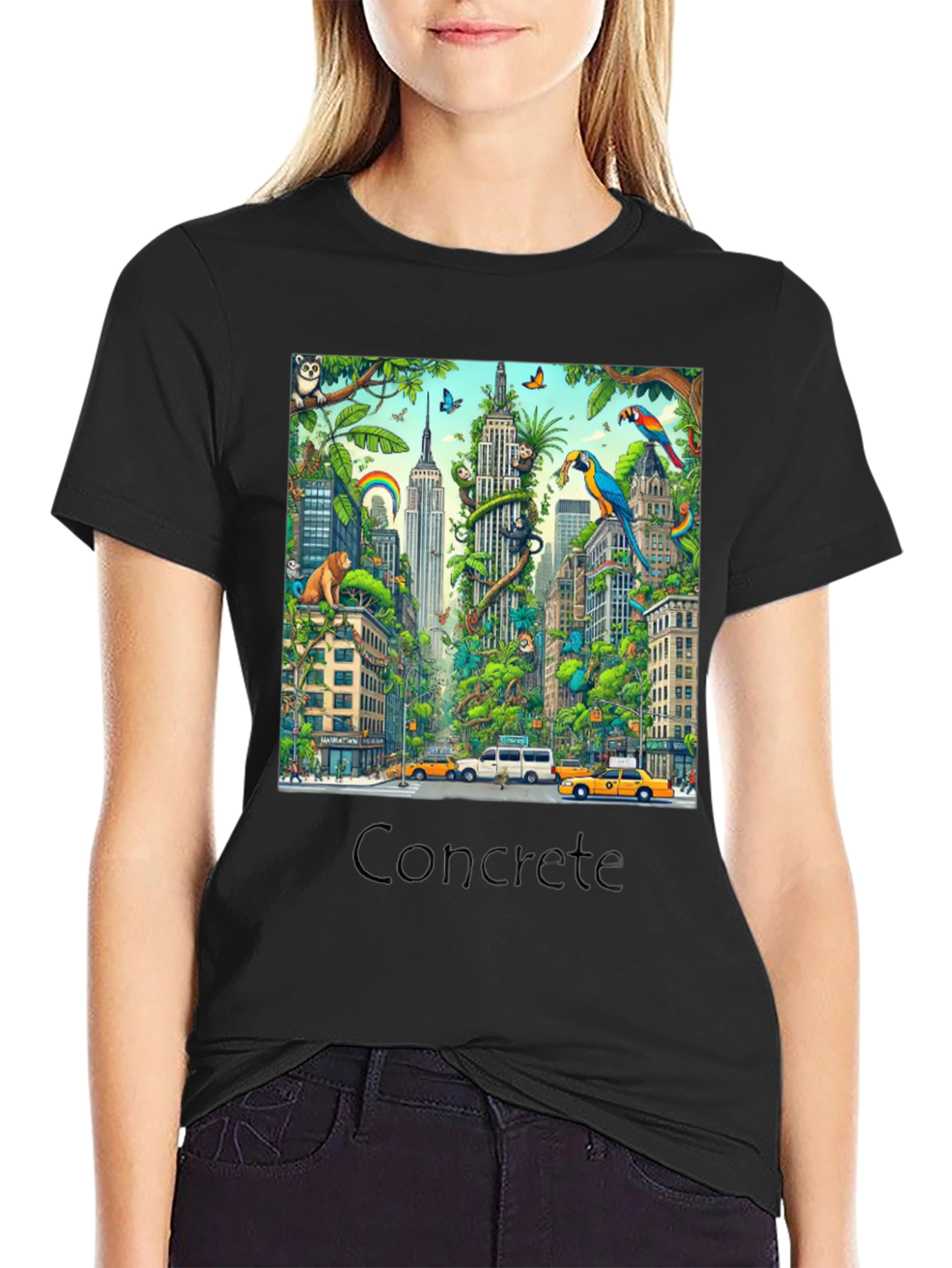 Urban Jungle T-Shirt - Cityscape Wildlife