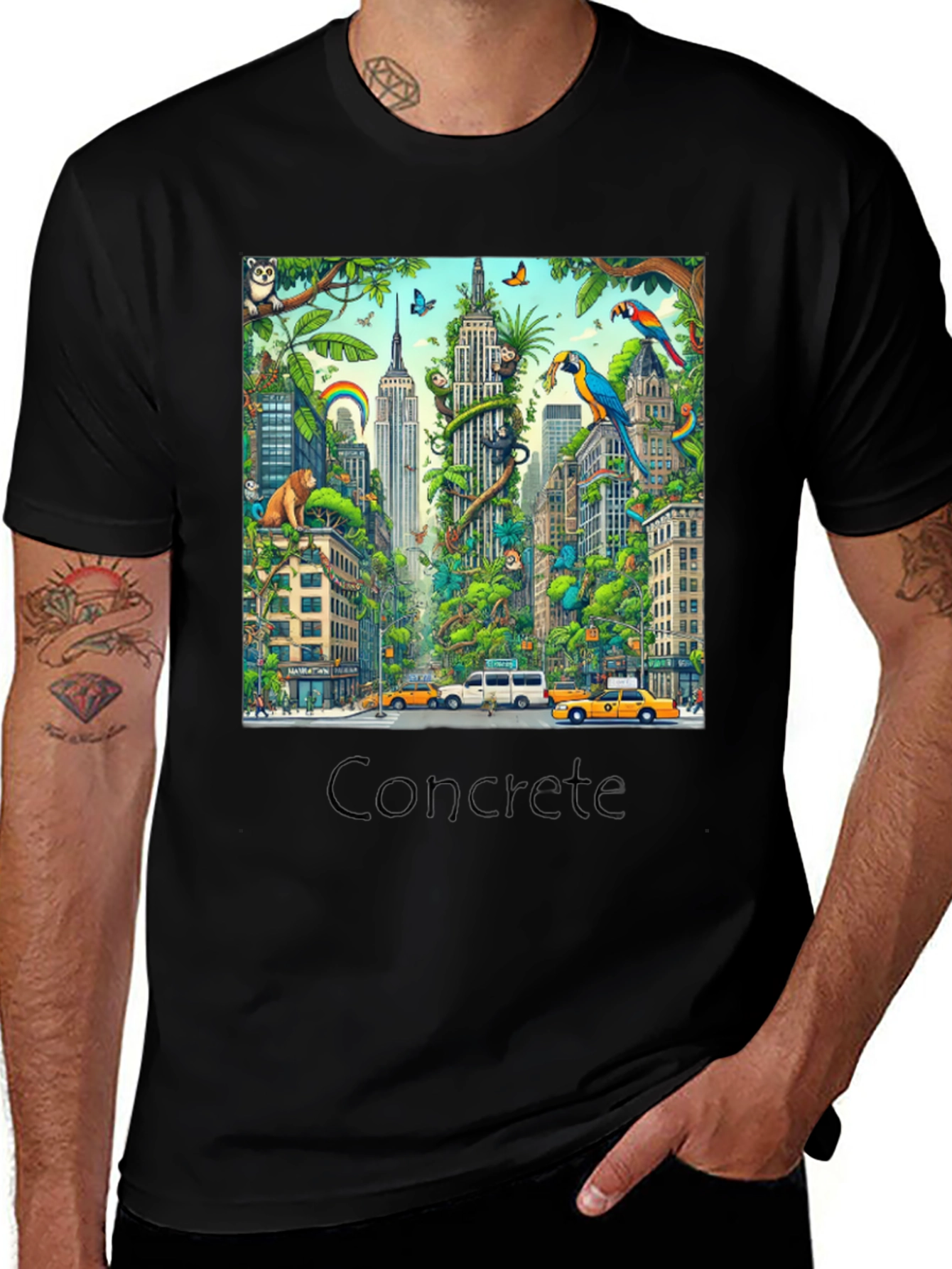 Urban Jungle T-Shirt - Cityscape Wildlife