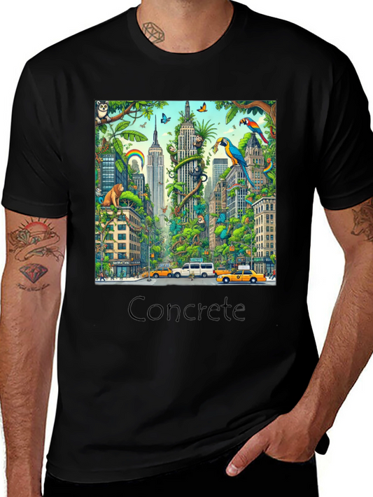 Urban Jungle T-Shirt - Cityscape Wildlife