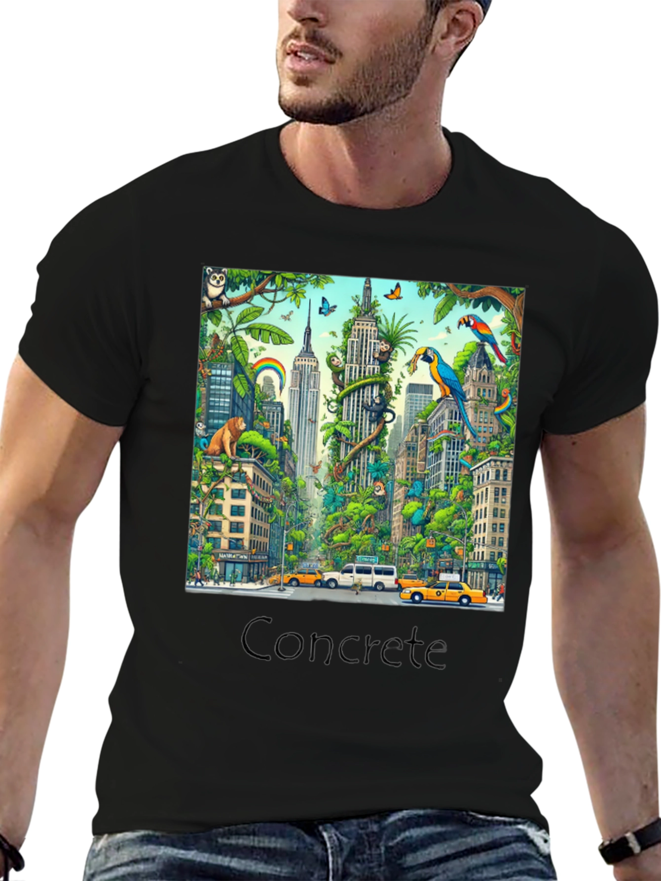 Urban Jungle T-Shirt - Cityscape Wildlife