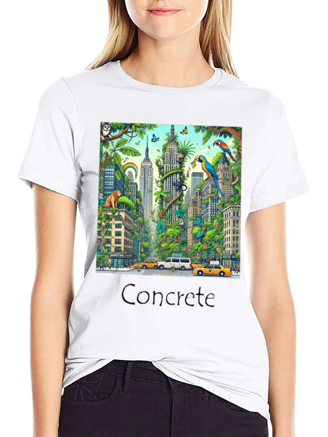 Urban Jungle T-Shirt - Cityscape Wildlife