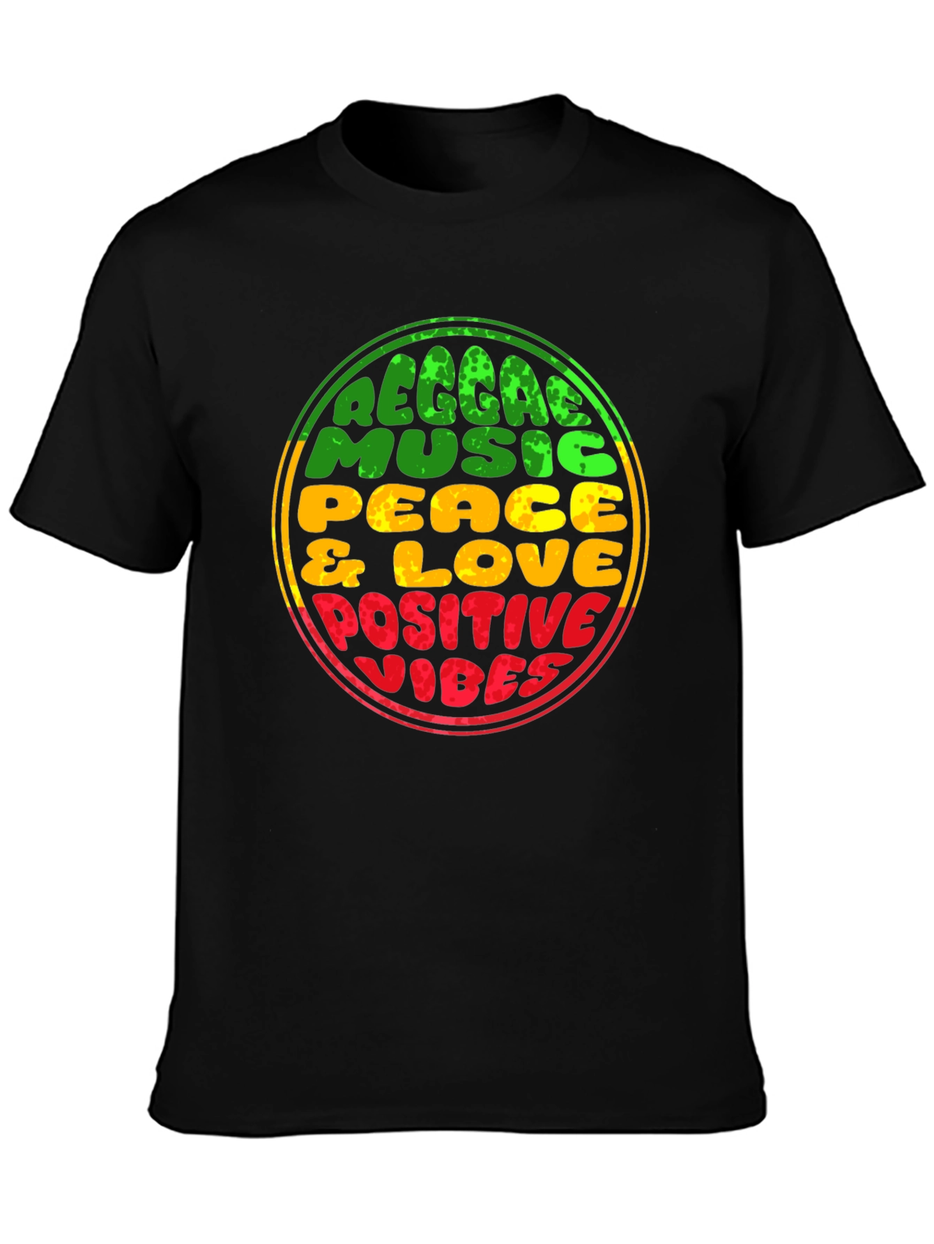 Reggae Music Peace & Love Positive Vibes T-Shirt
