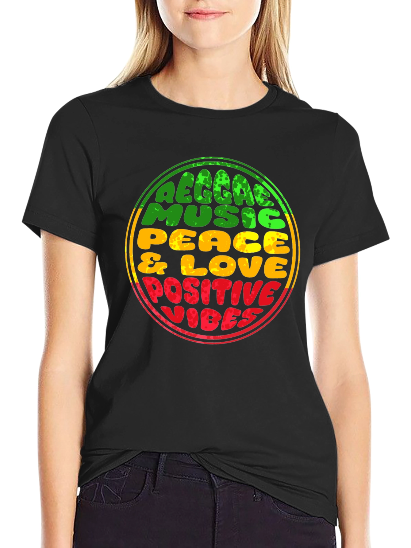 Reggae Music Peace & Love Positive Vibes T-Shirt