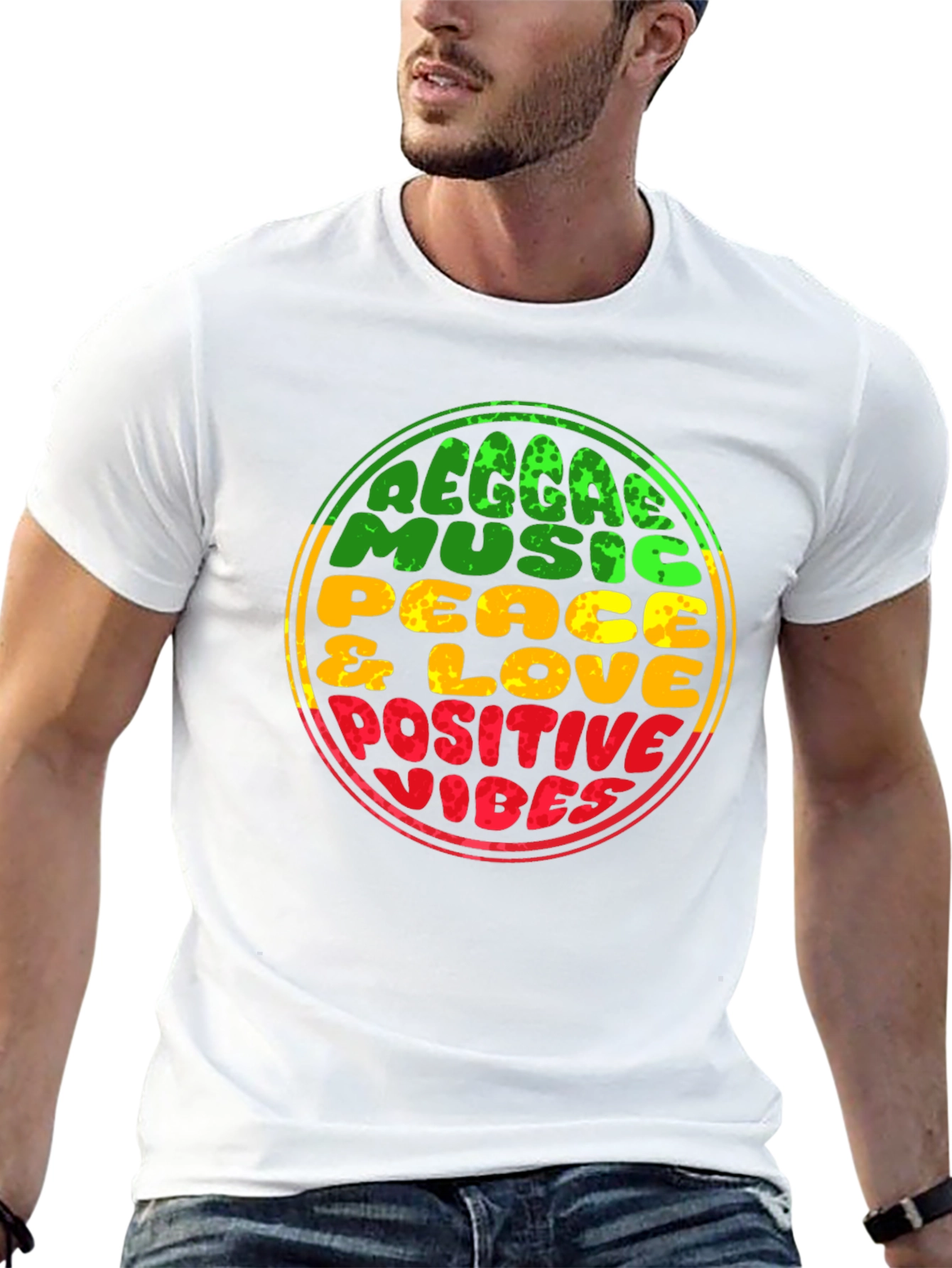 Reggae Music Peace & Love Positive Vibes T-Shirt