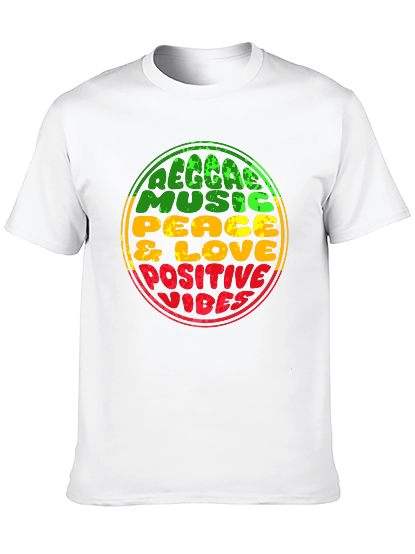 Reggae Music Peace & Love Positive Vibes T-Shirt