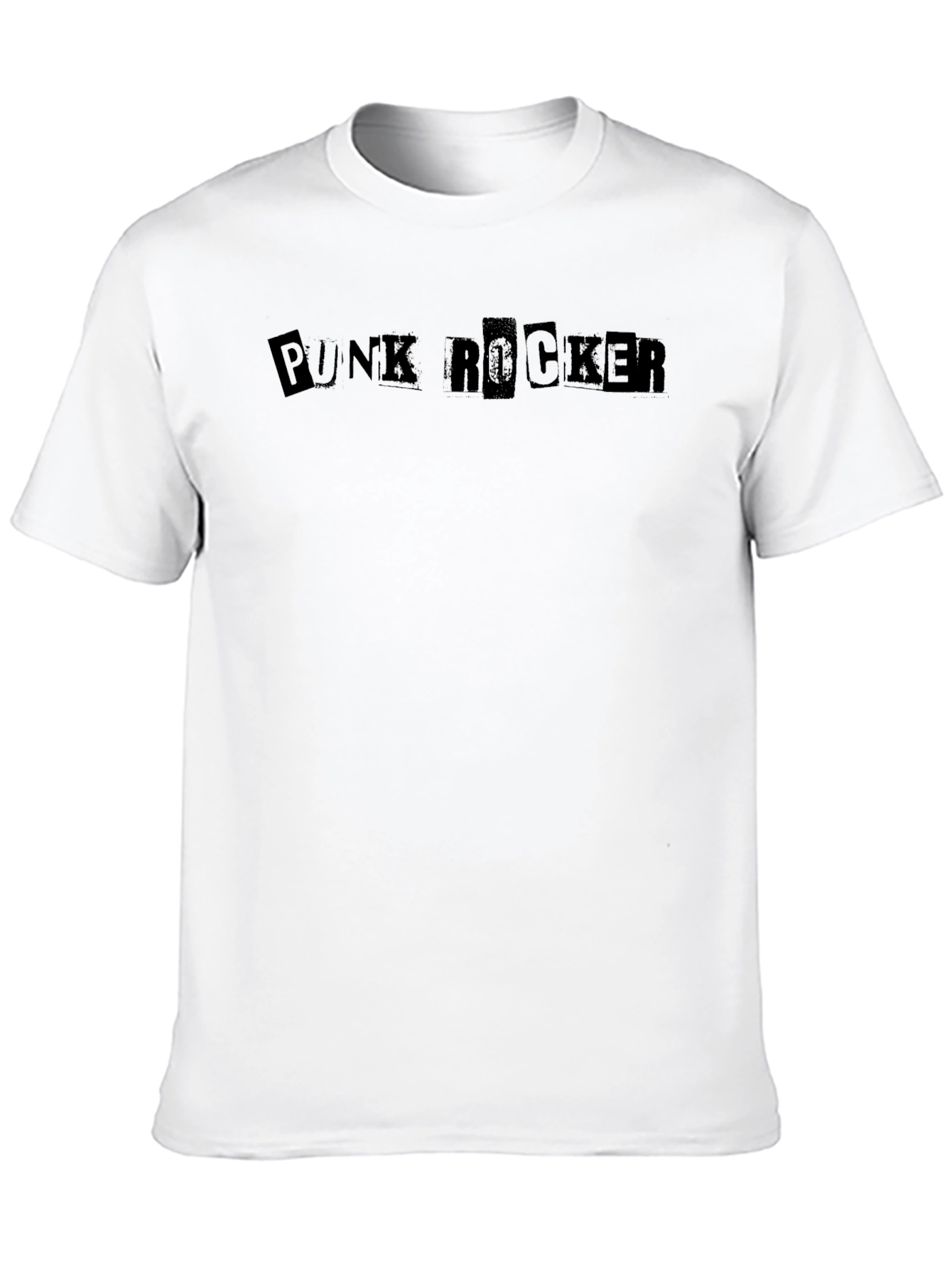Punk Rocker Graphic Tee - Black Cotton Comfort