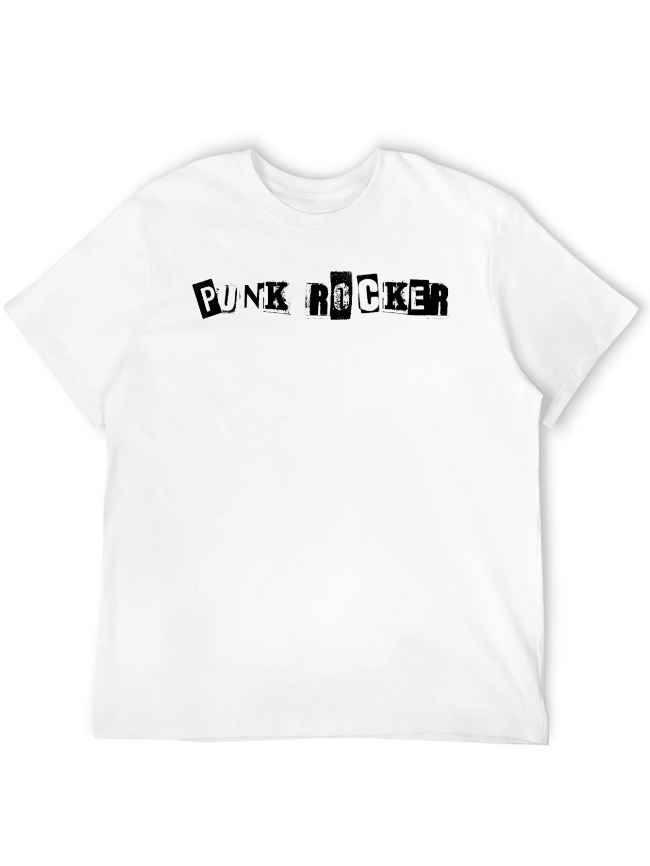Punk Rocker Graphic Tee - Black Cotton Comfort
