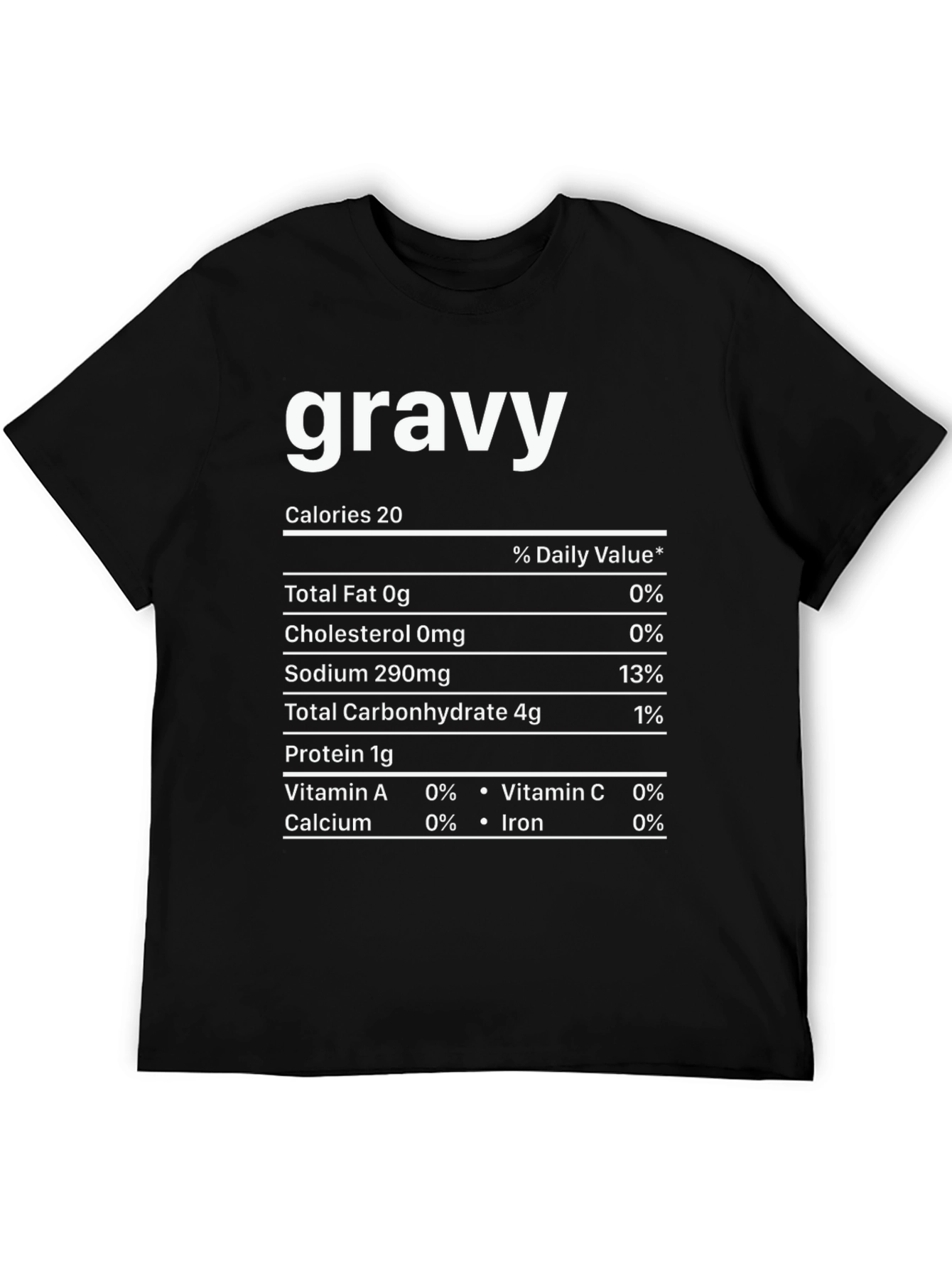 Gravy Nutrition Facts Novelty T-Shirt