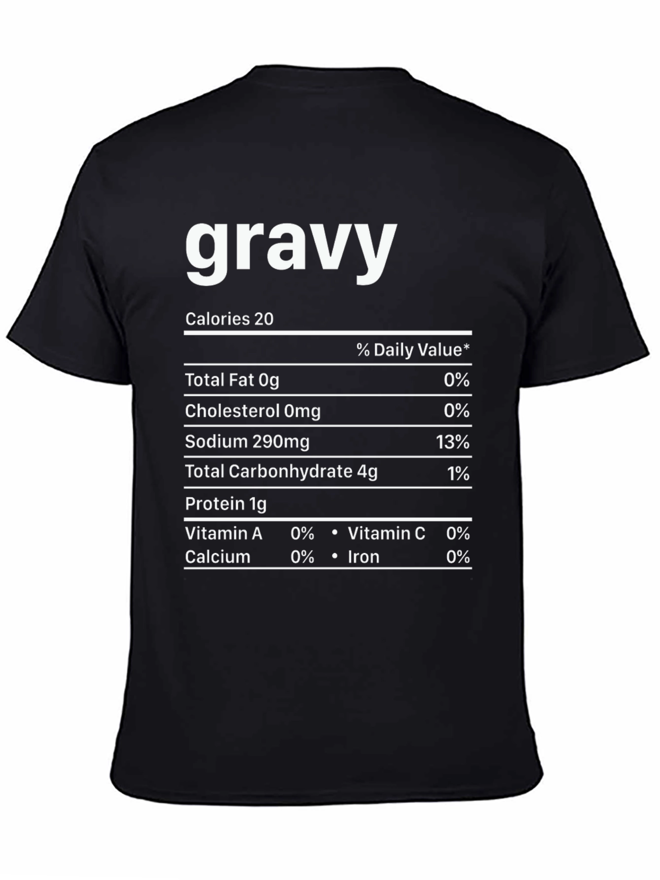 Gravy Nutrition Facts Novelty T-Shirt