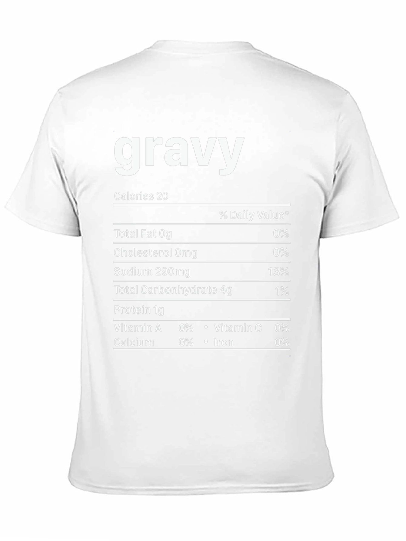 Gravy Nutrition Facts Novelty T-Shirt