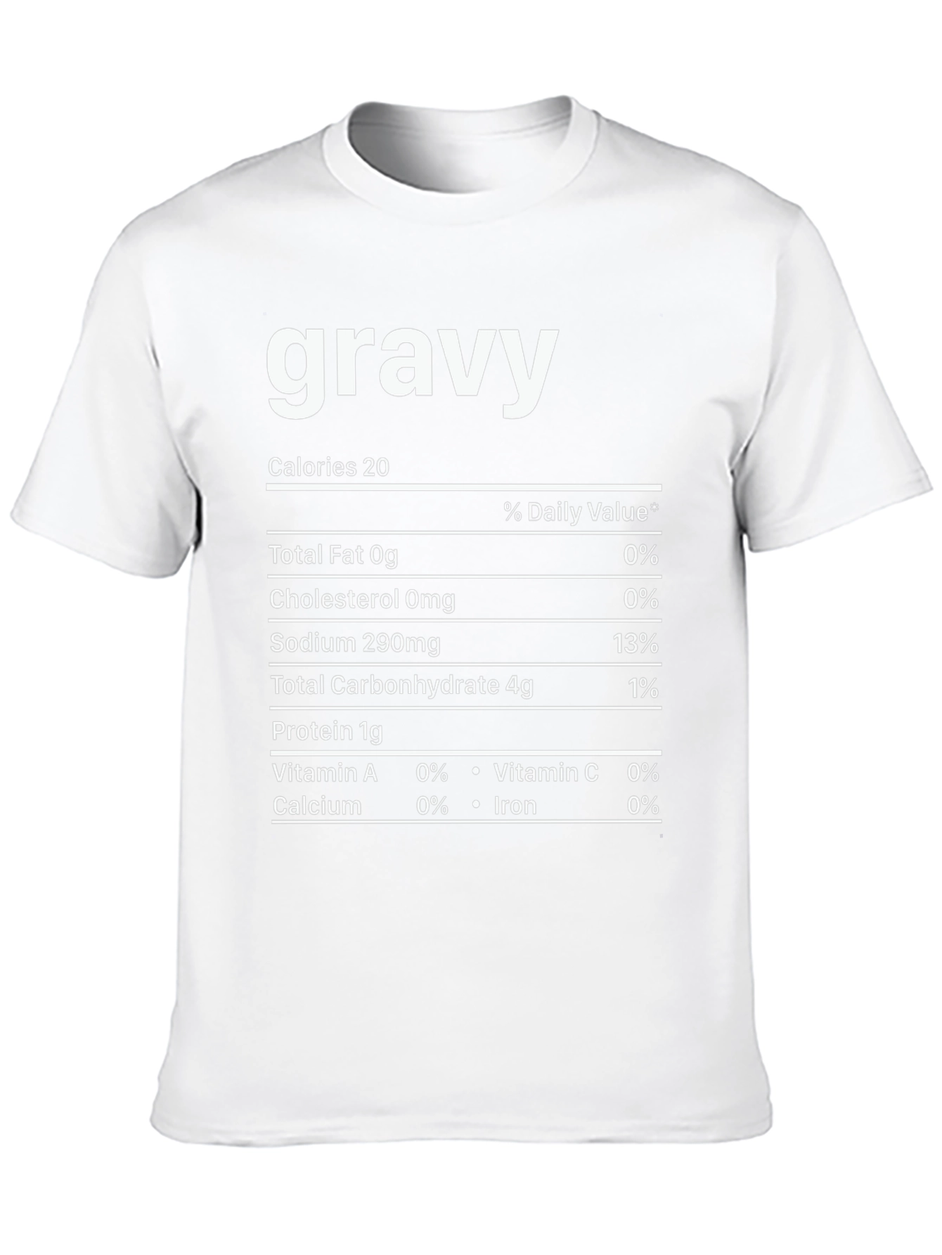 Gravy Nutrition Facts Novelty T-Shirt